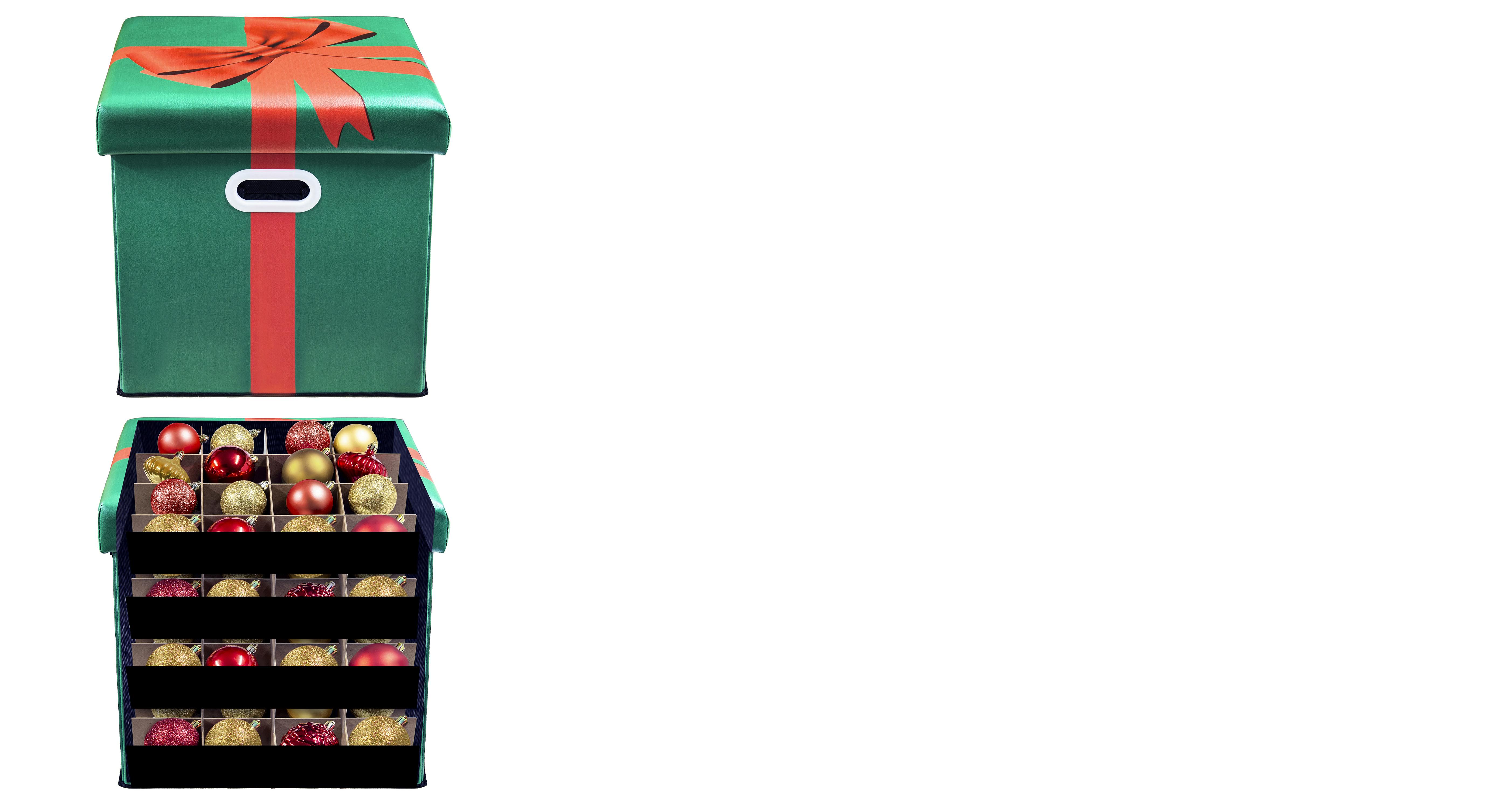 Multi-purpose Decorations Storage Ottoman Box - With Partitions & Trays