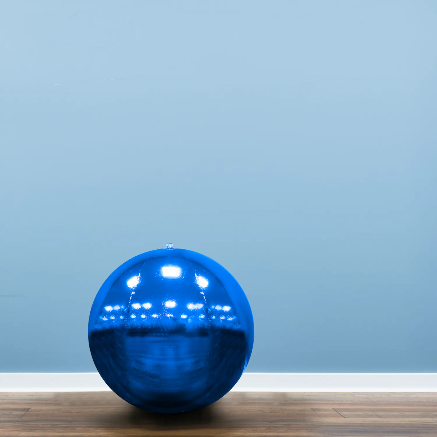 60cm Metallic Blue Inflatable Mirror Ball