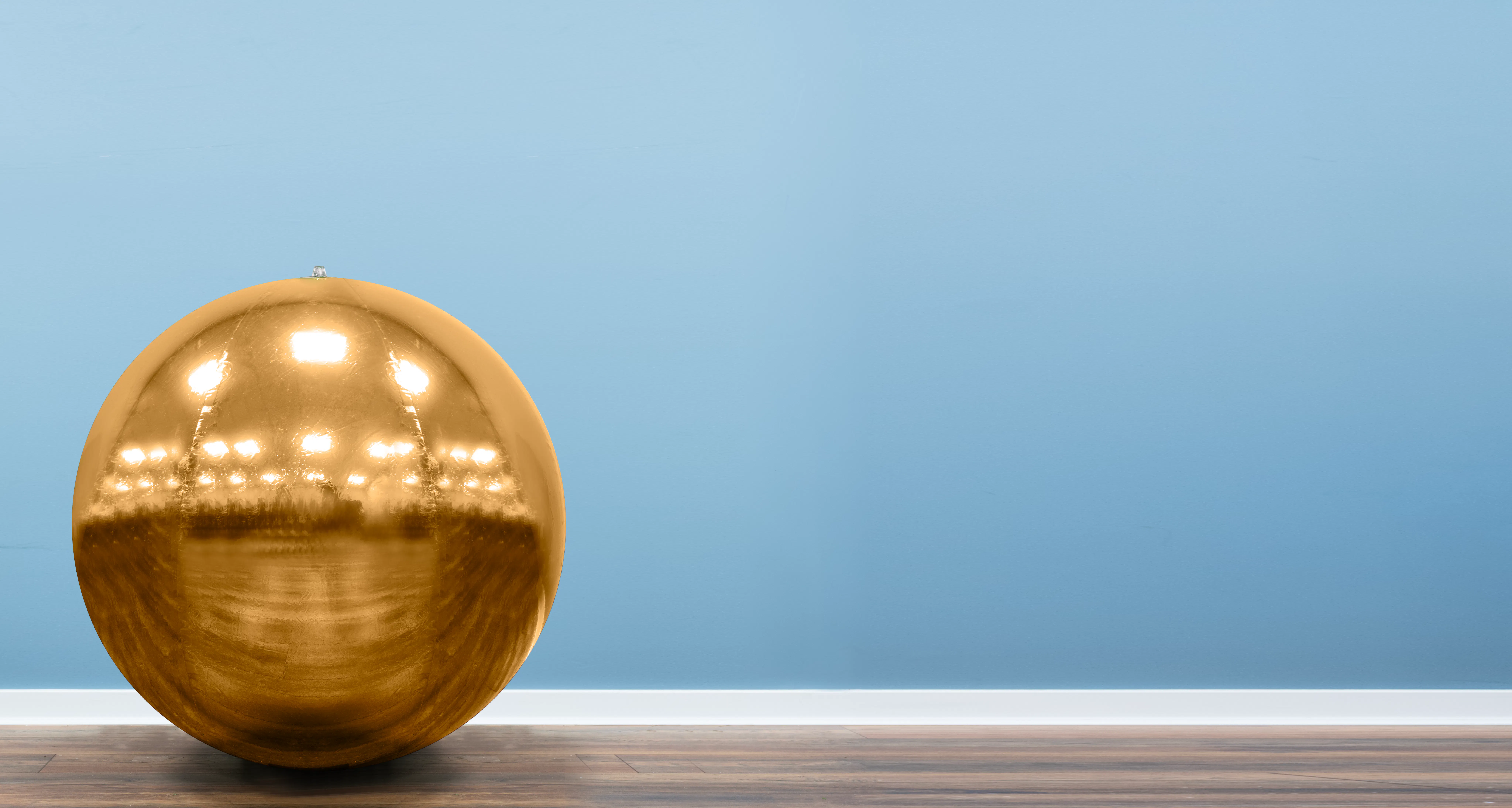 100cm Metallic Gold Inflatable Mirror Ball