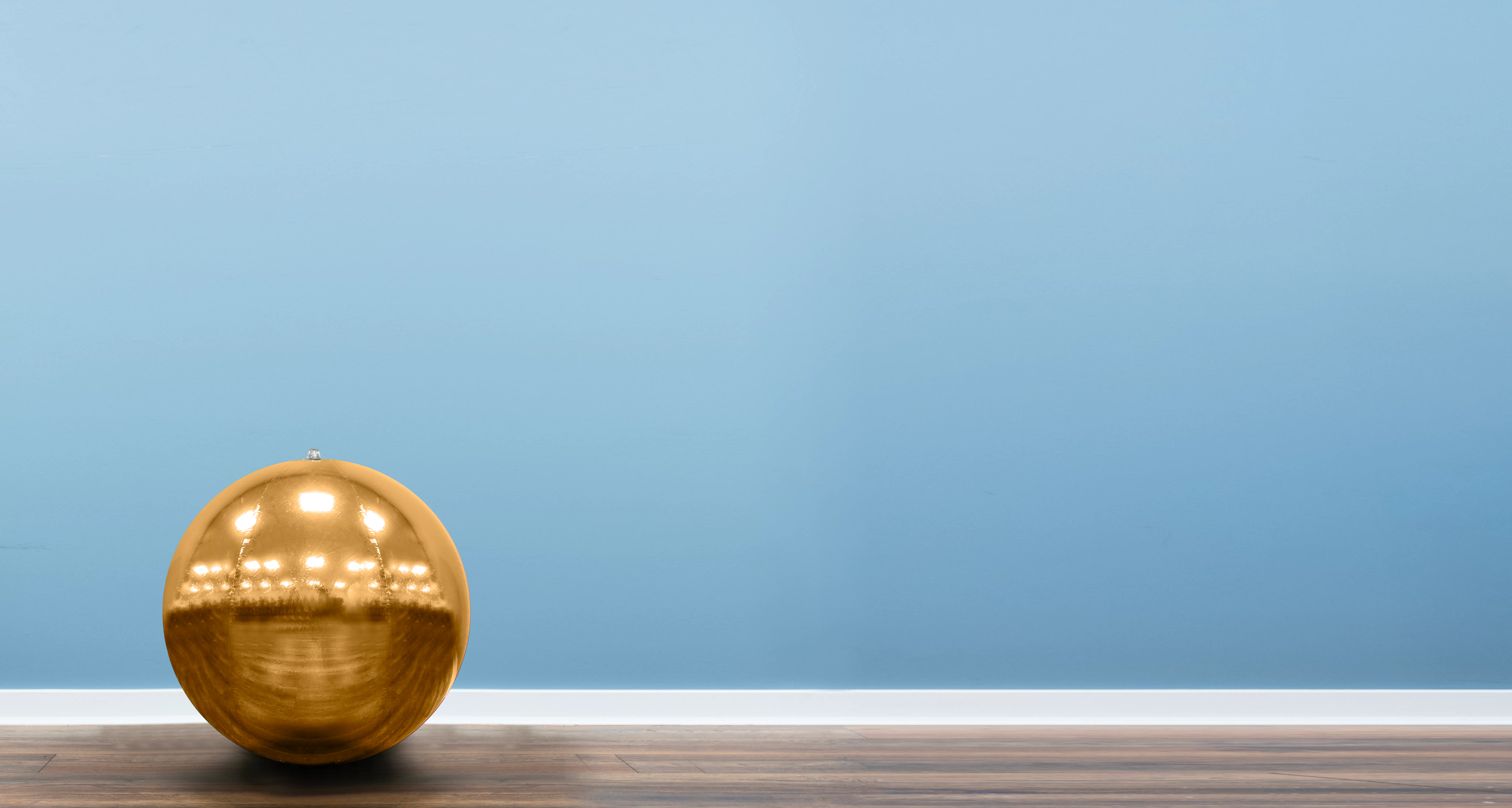60cm Metallic Gold Inflatable Mirror Ball