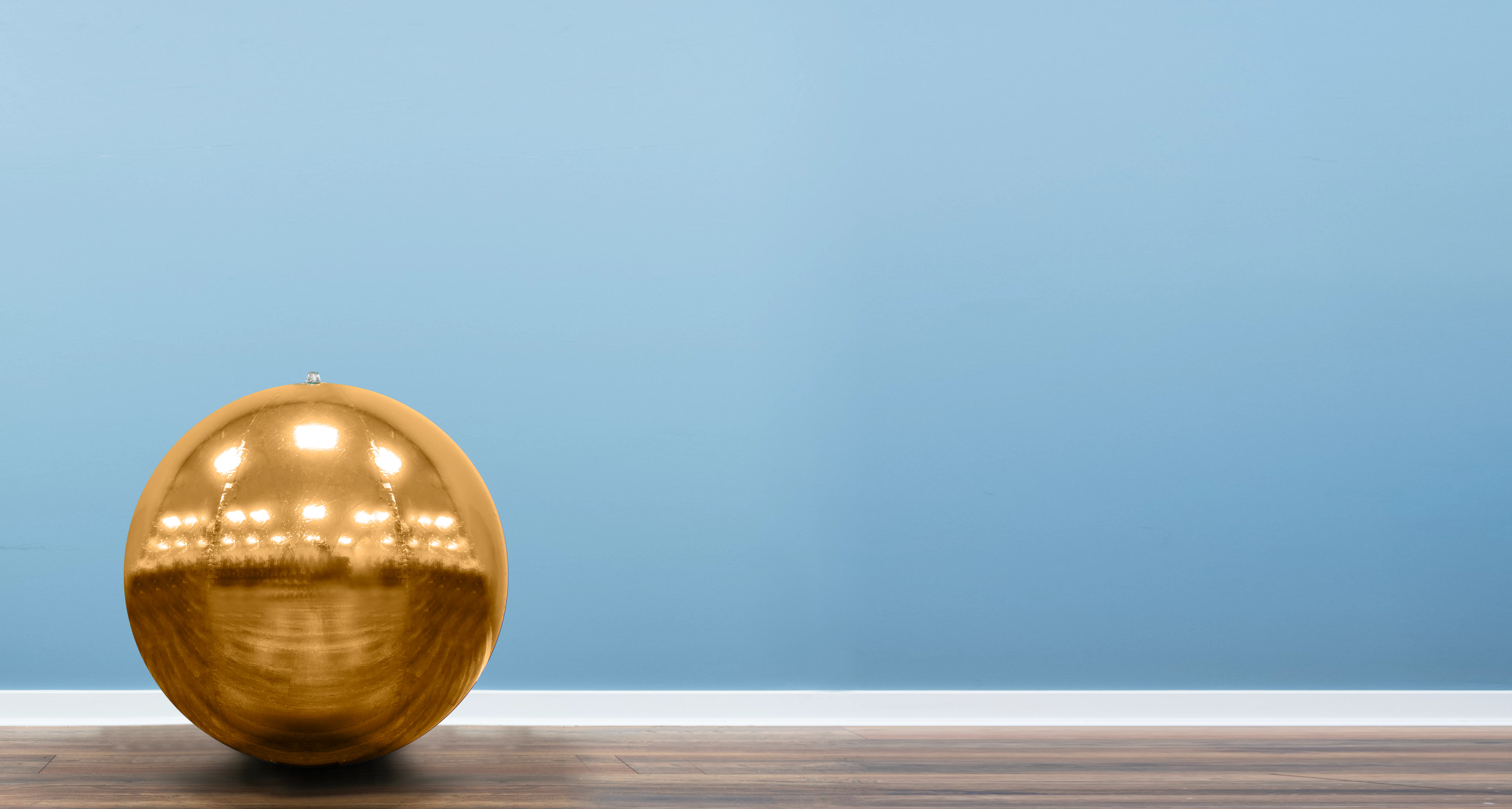 80cm Metallic Gold Inflatable Mirror Ball