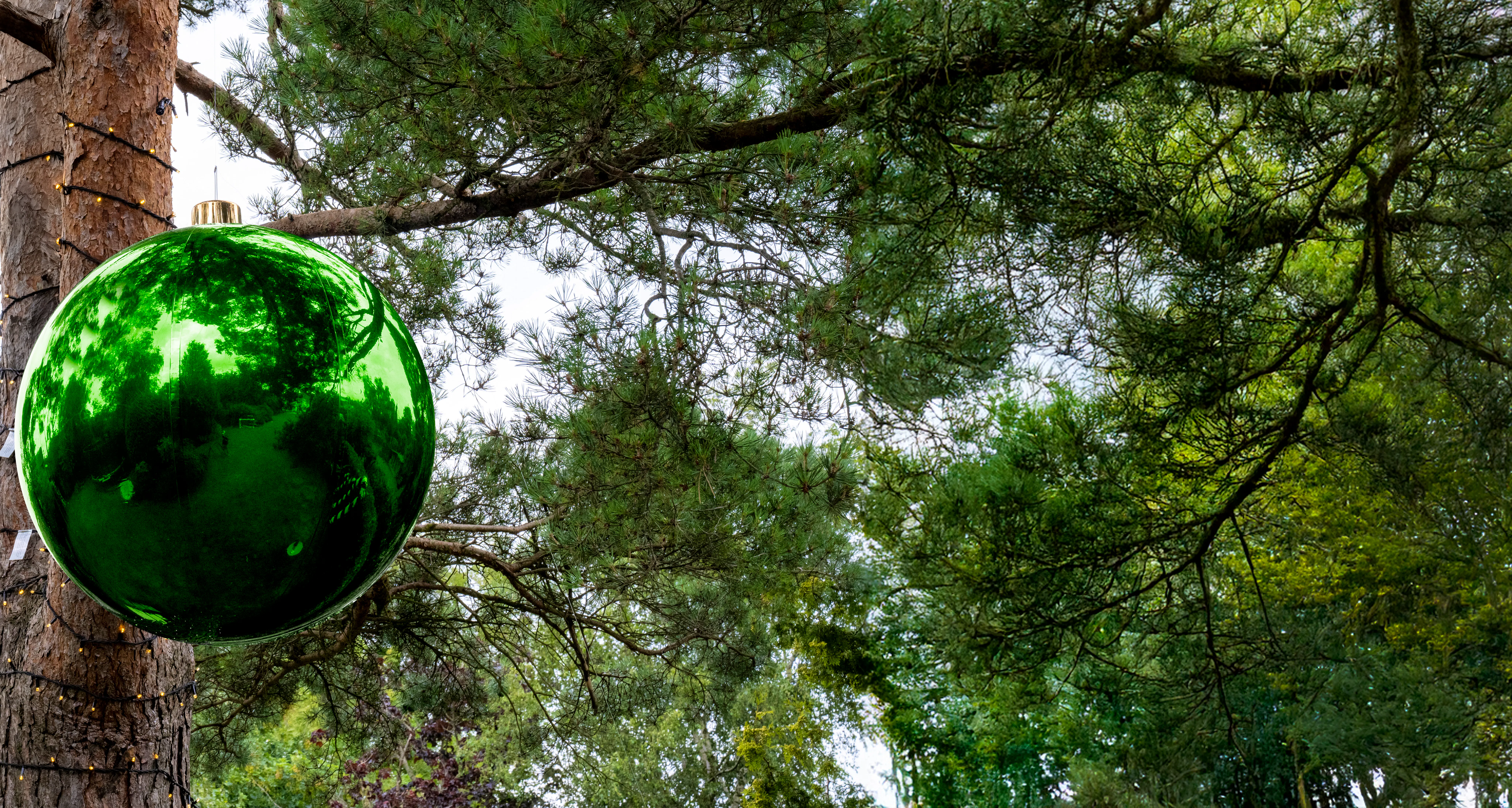 100cm Metallic Green Inflatable Mirror Ball