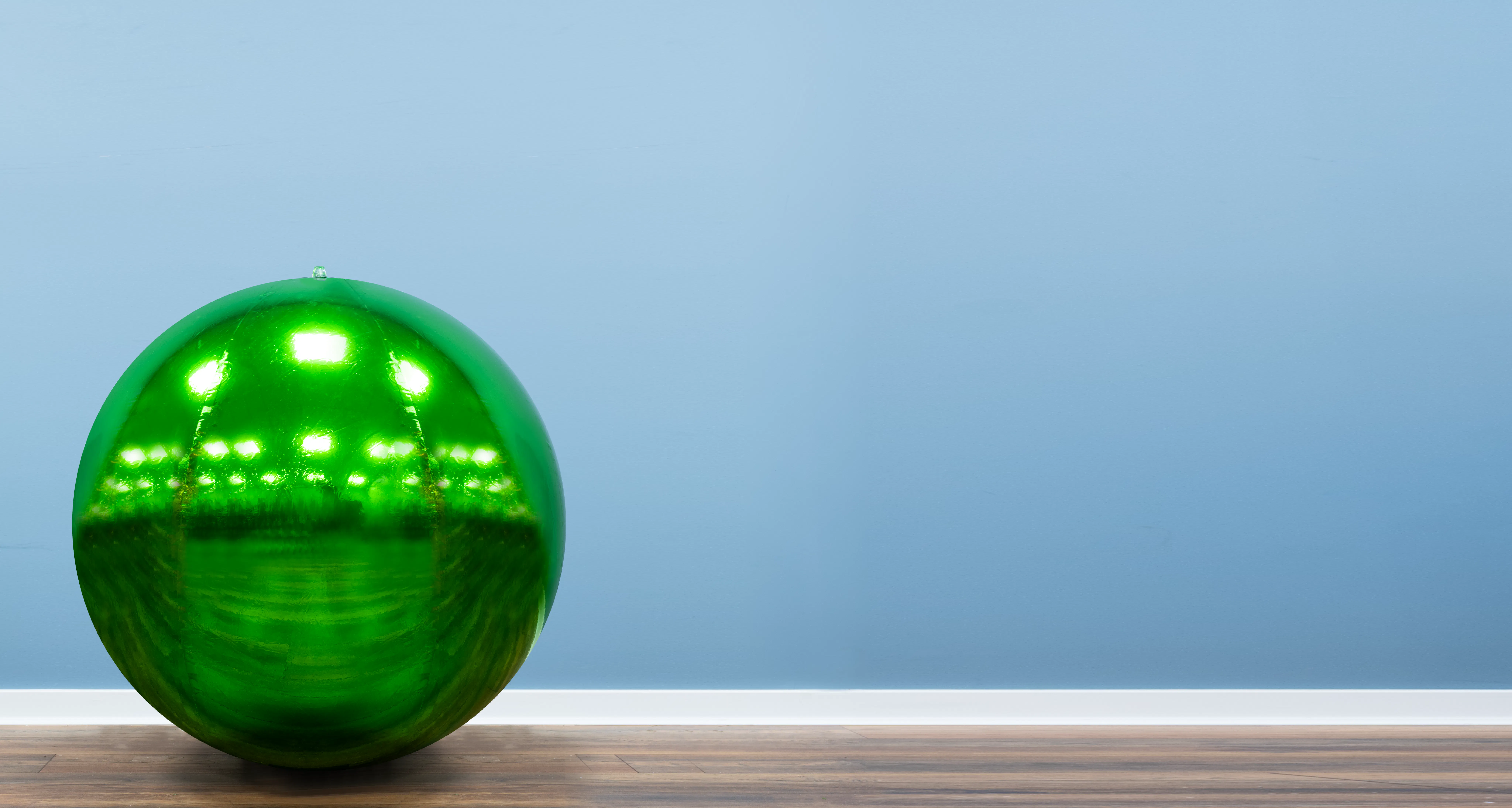100cm Metallic Green Inflatable Mirror Ball
