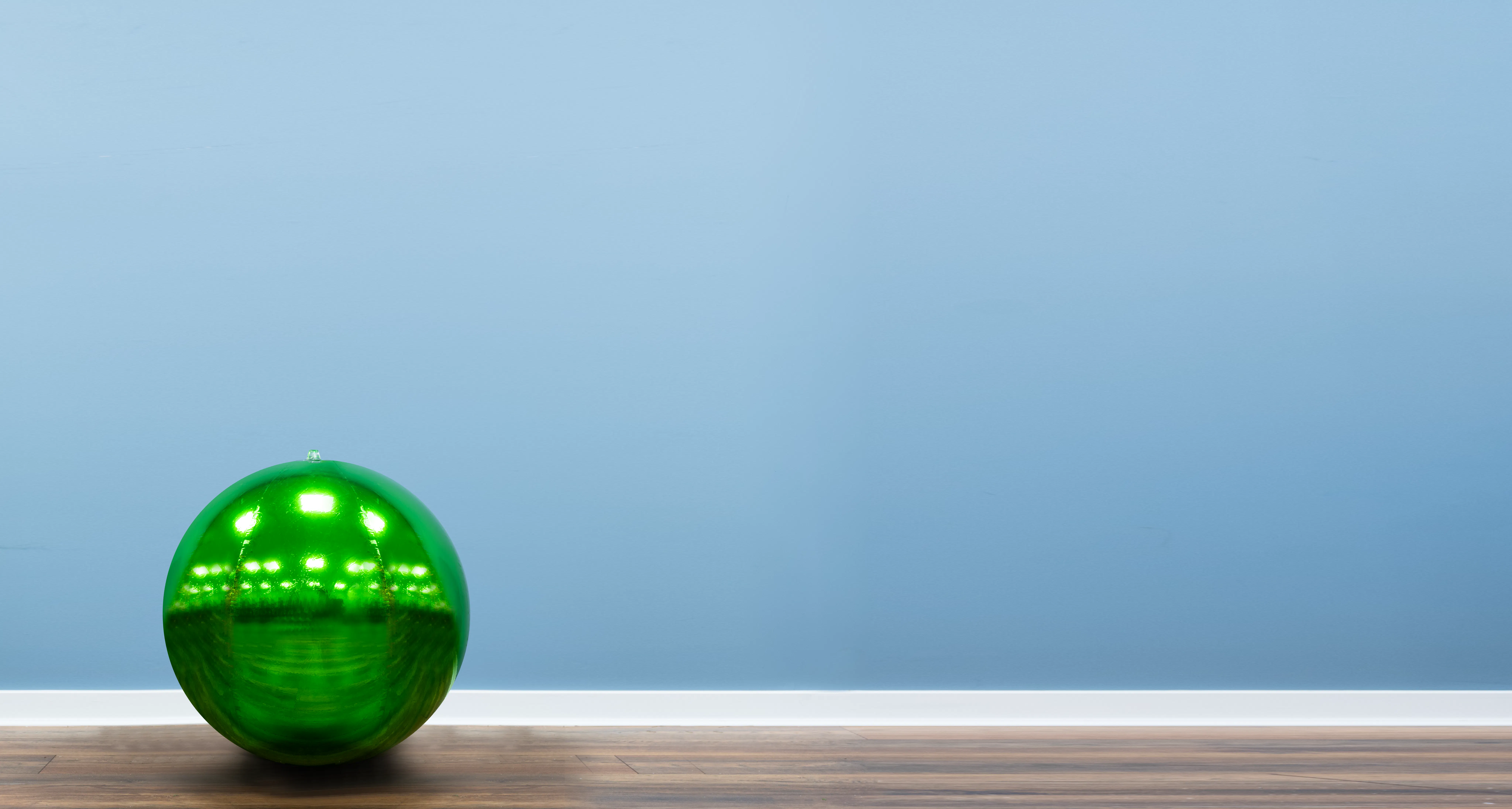 60cm Metallic Green Inflatable Mirror Ball