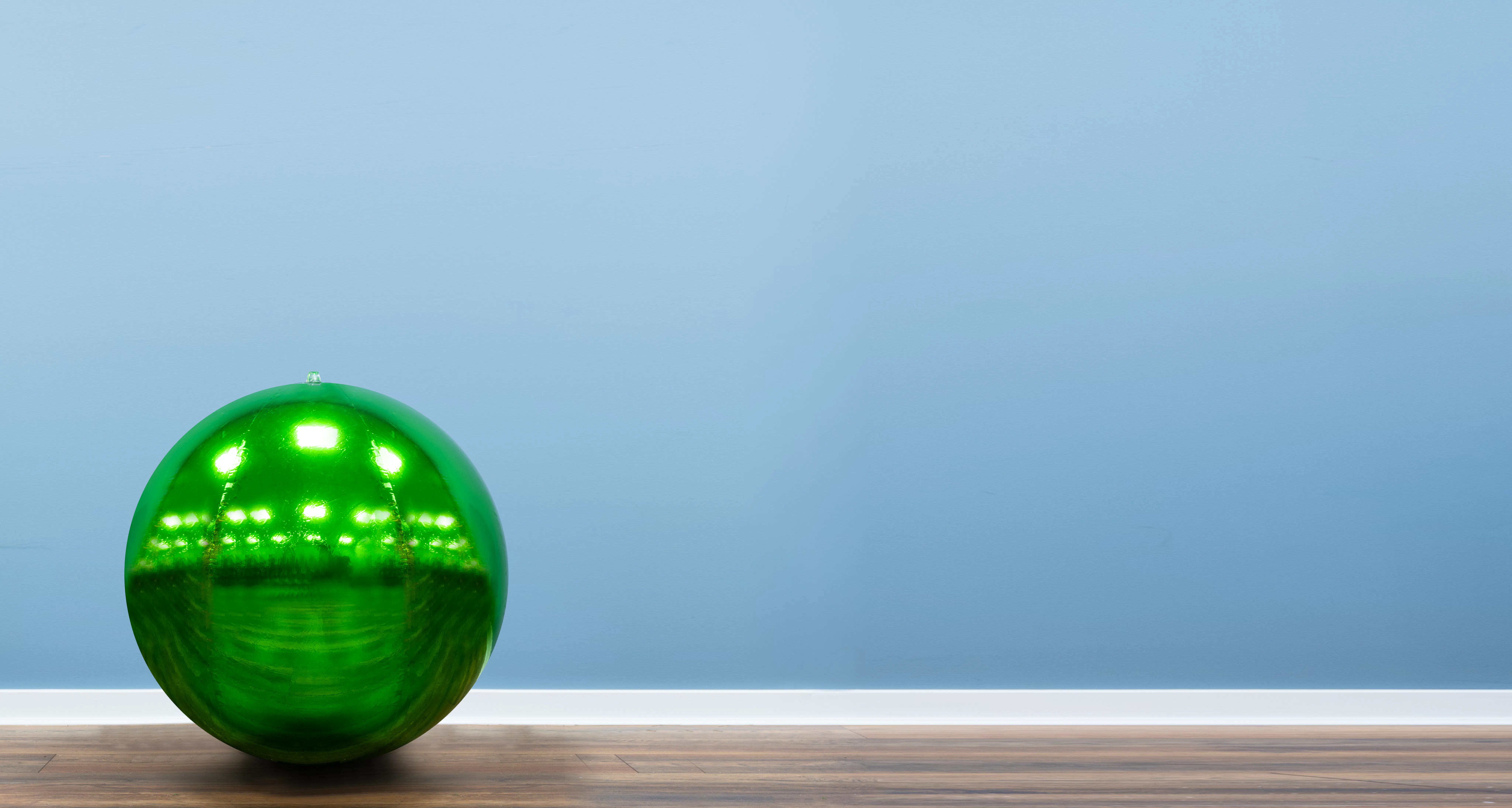 80cm Metallic Green Inflatable Mirror Ball