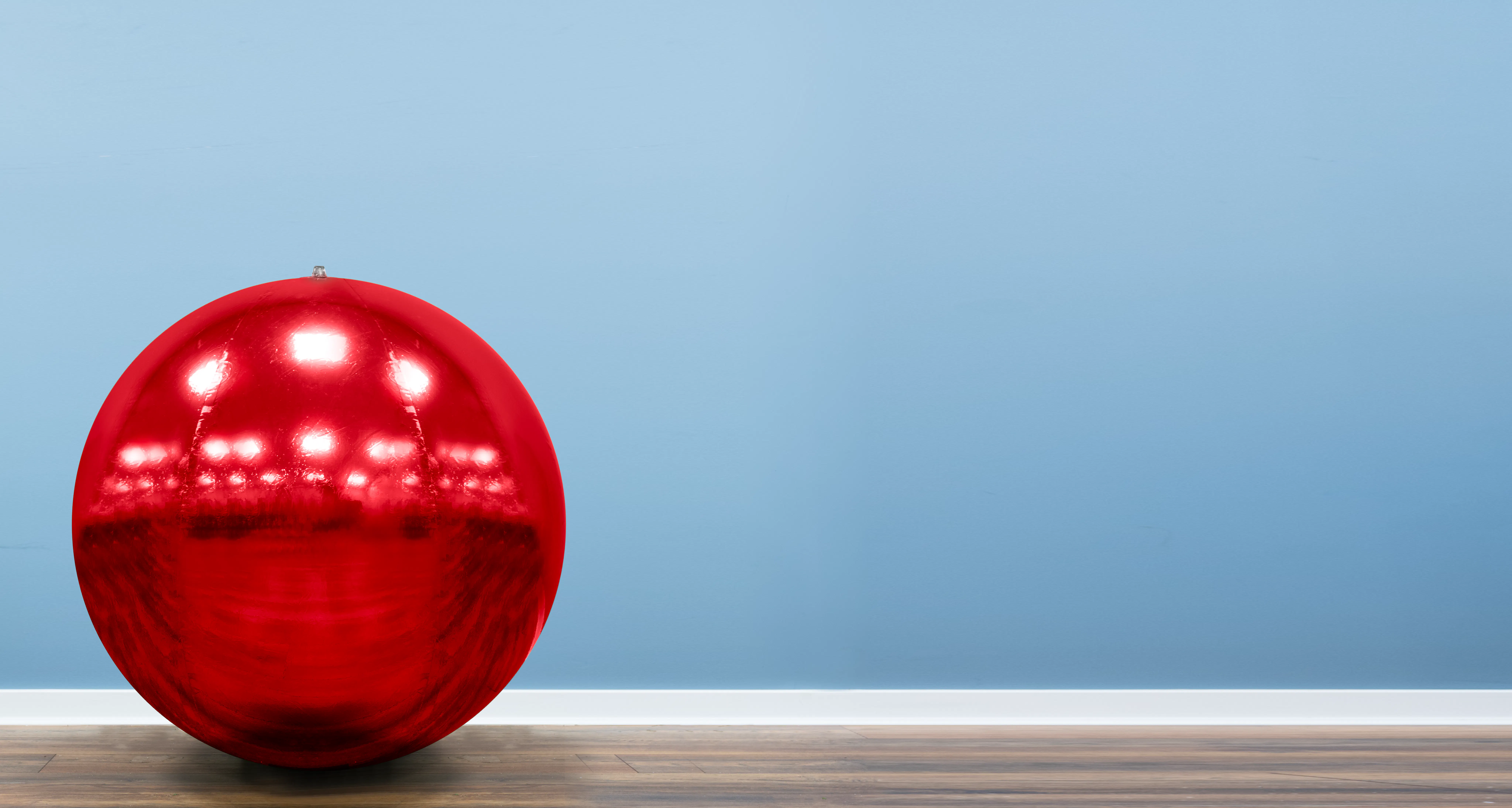 100cm Metallic Red Inflatable Mirror Ball