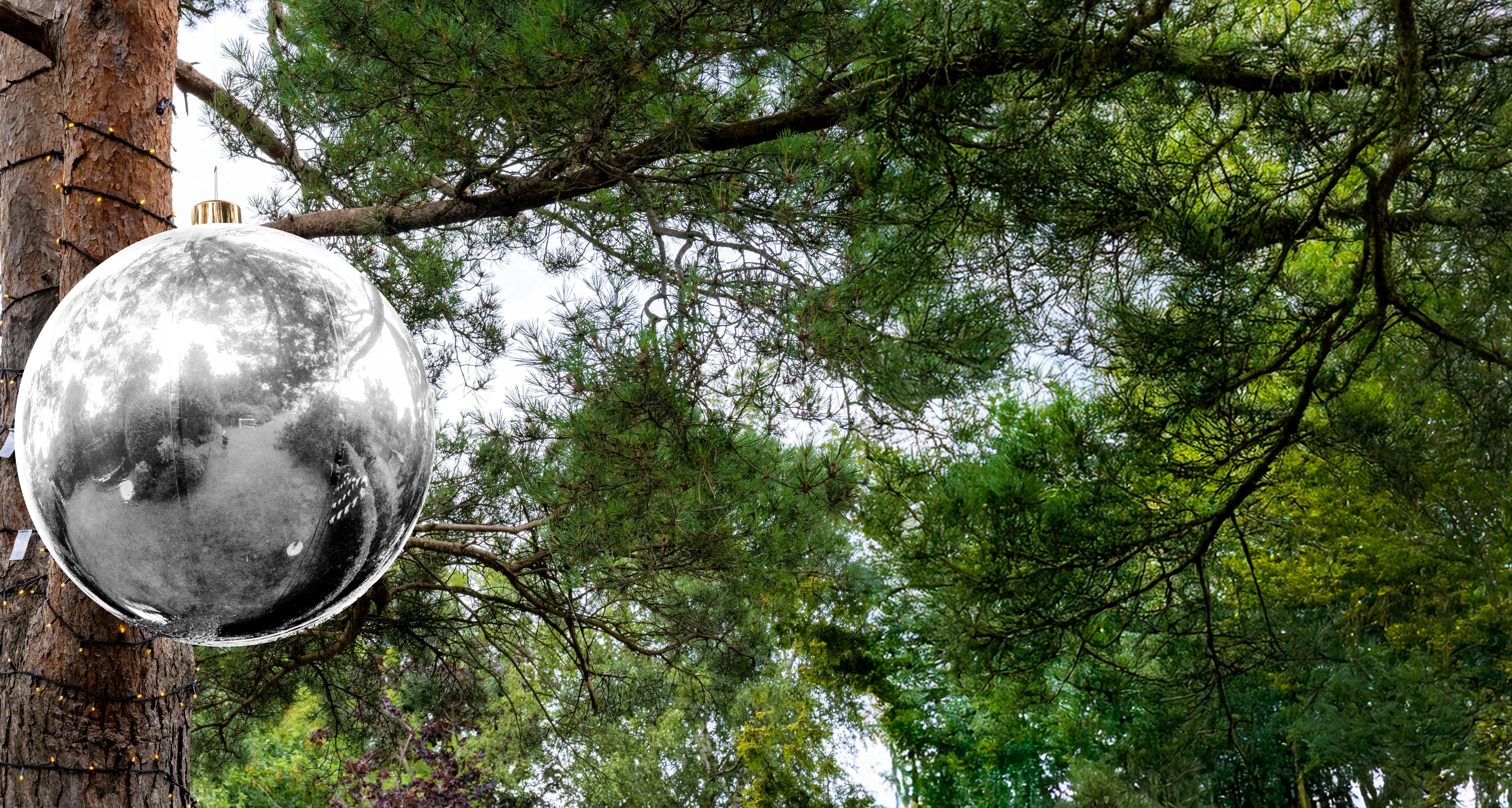 100cm Metallic Silver Inflatable Mirror Ball