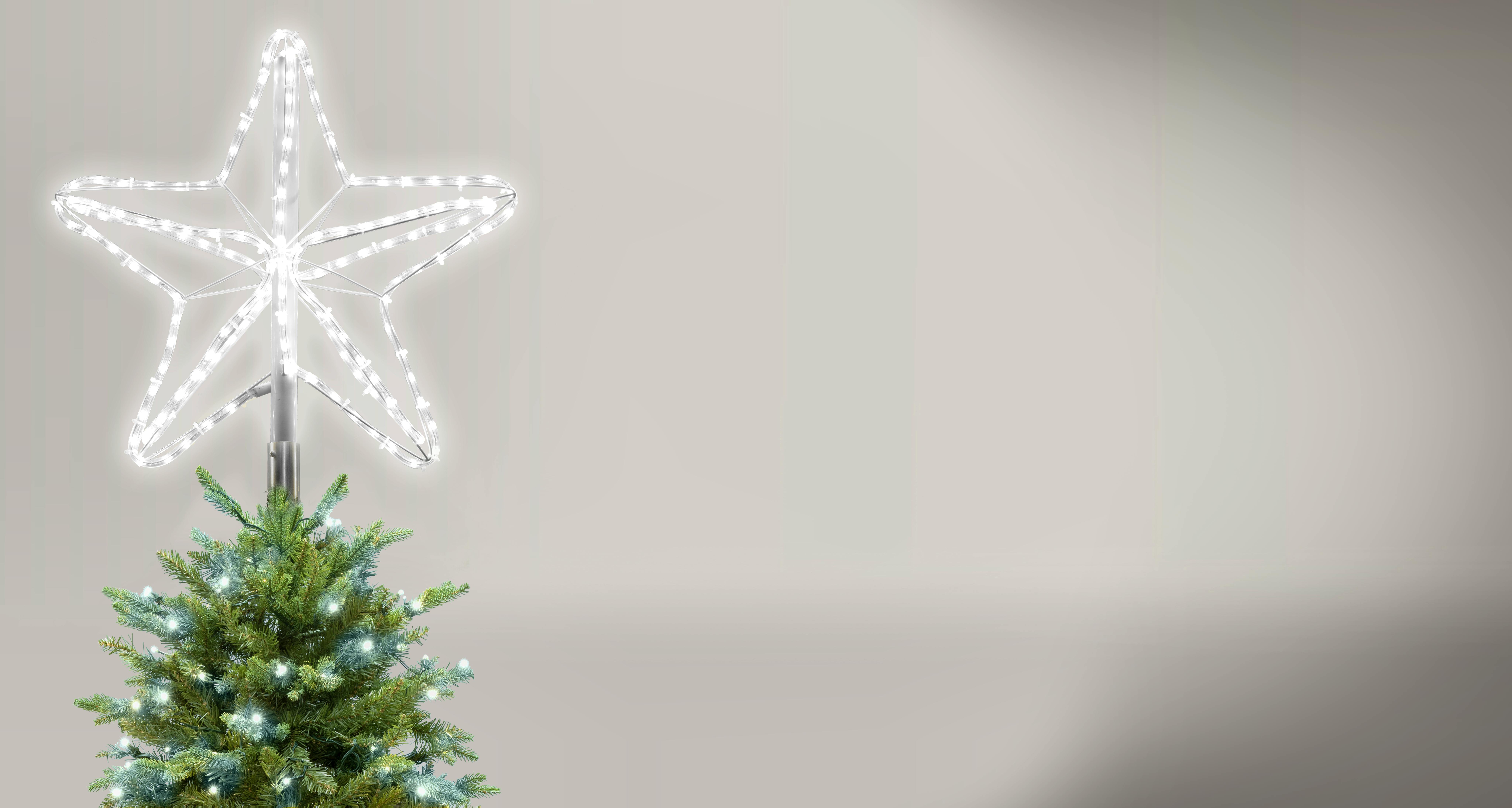 Bright White Pre-lit 60cm Tree Topper - For Giant Outdoor Trees