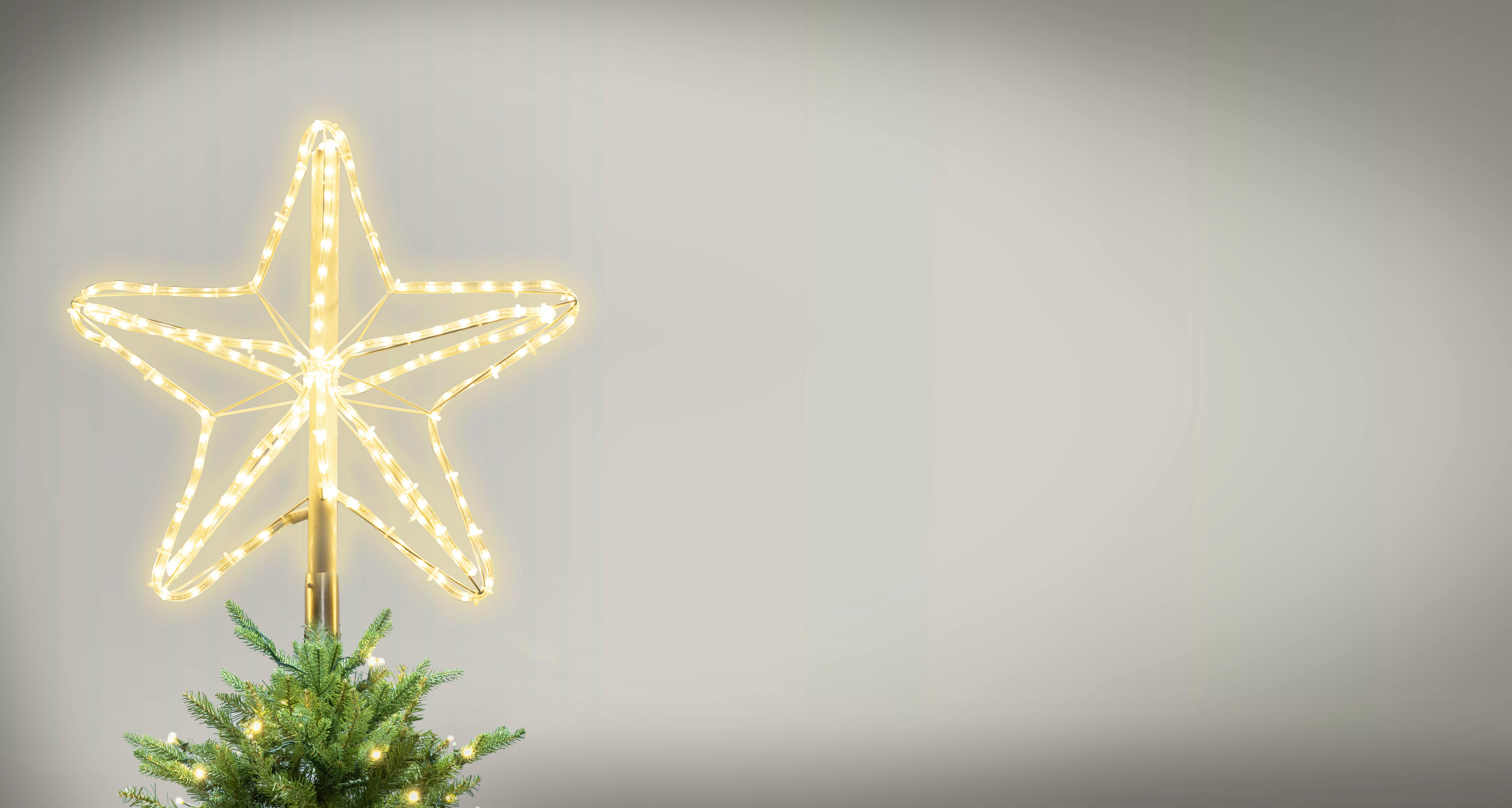 Warm White Pre-Lit 60cm Tree Topper - For Giant Outdoor Trees