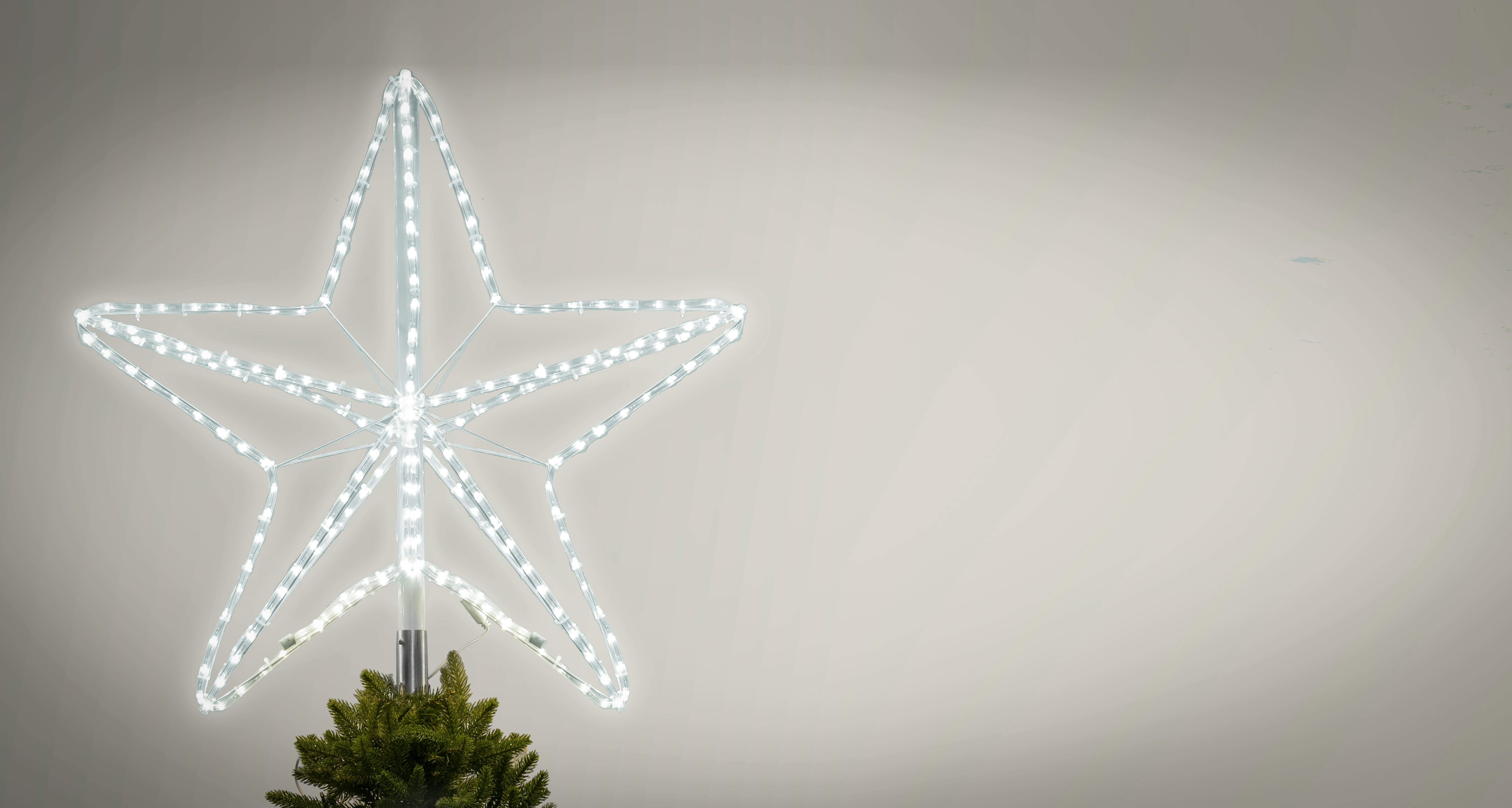 Bright White Pre-Lit 80cm Tree Topper - For Giant Outdoor Trees