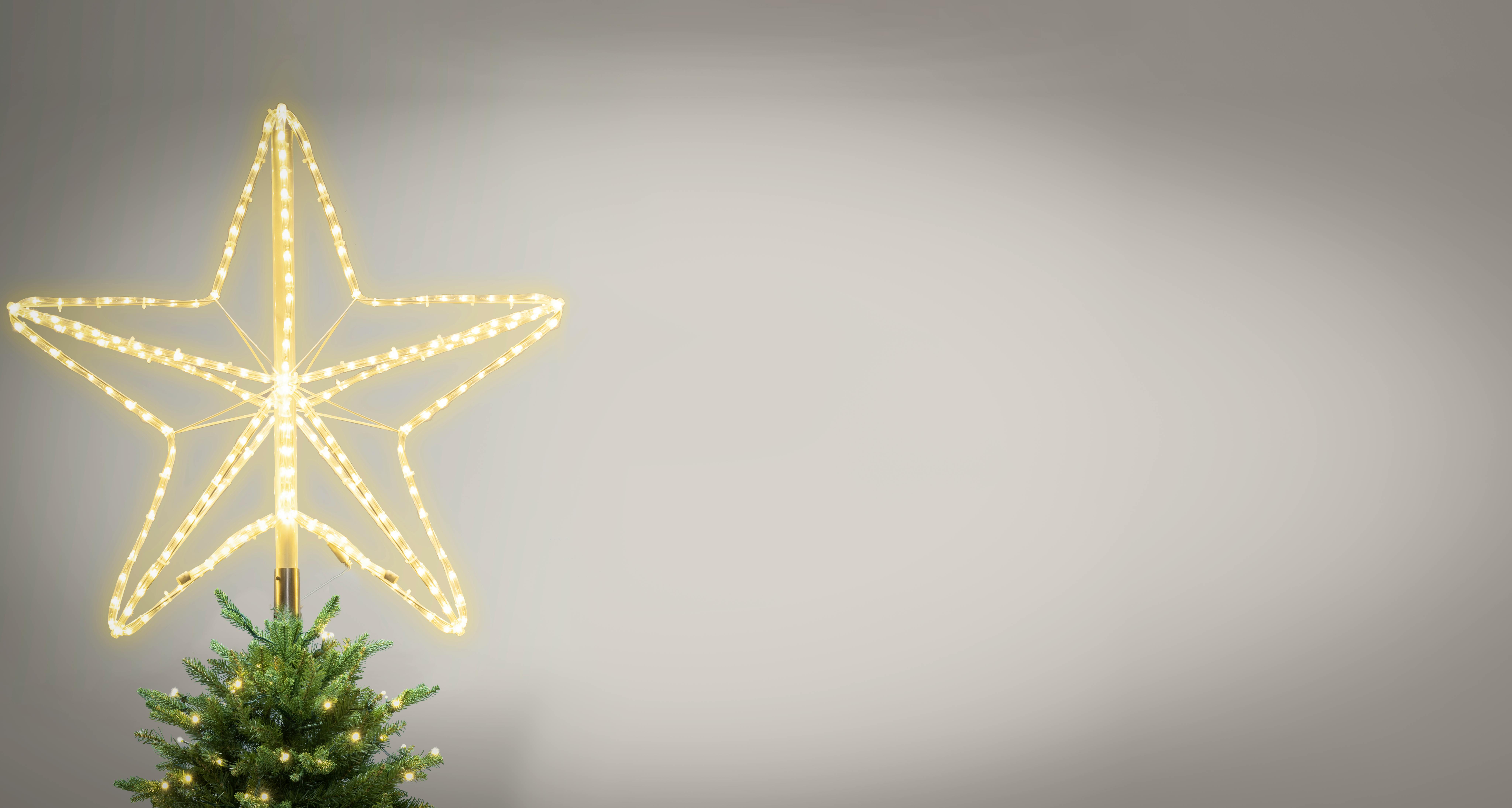 Warm White Pre-Lit 80cm Tree Topper - For Giant Outdoor Trees