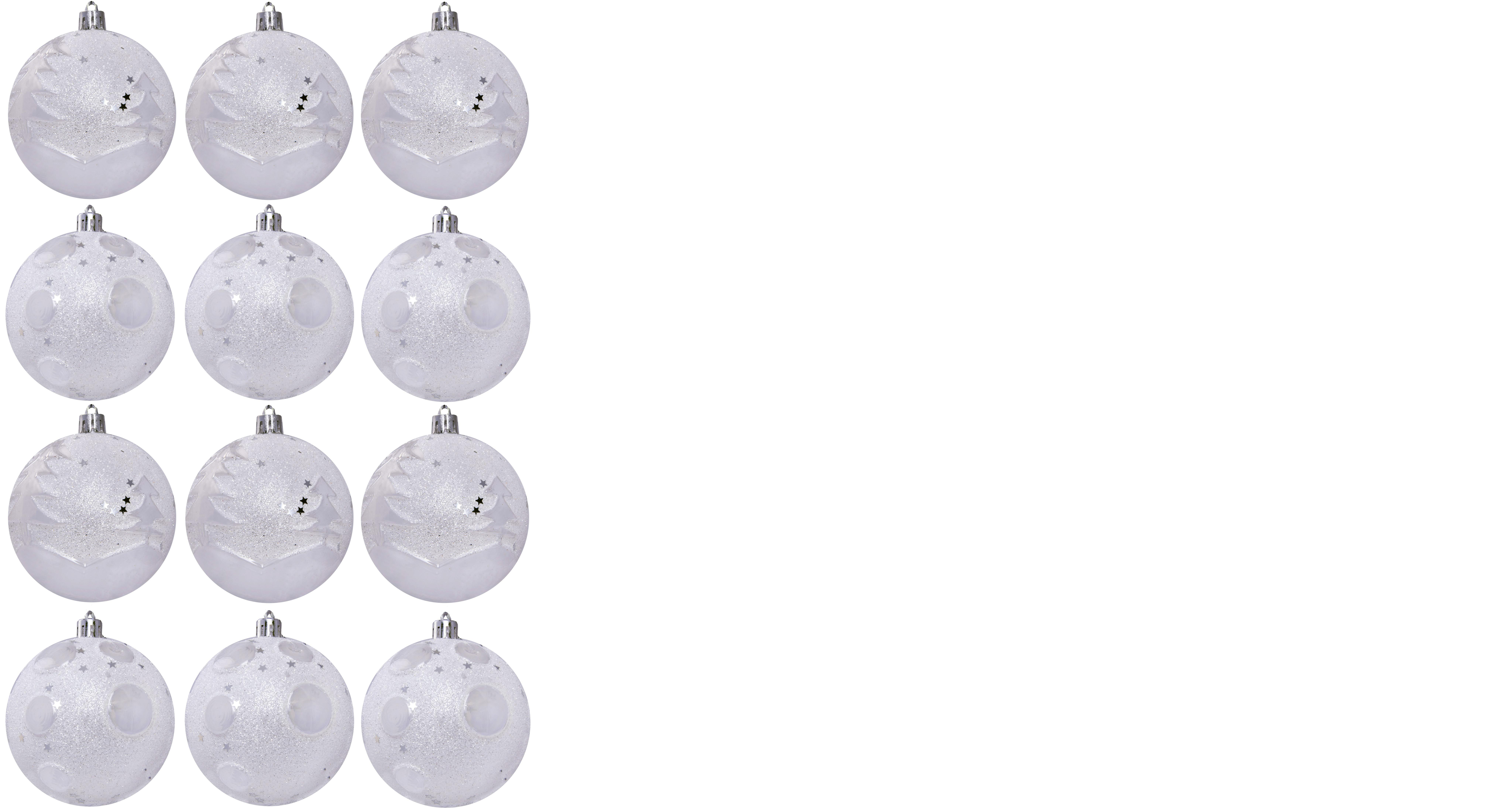 Hand Painted Shatterproof Bauble Design 14 (12 Pack)