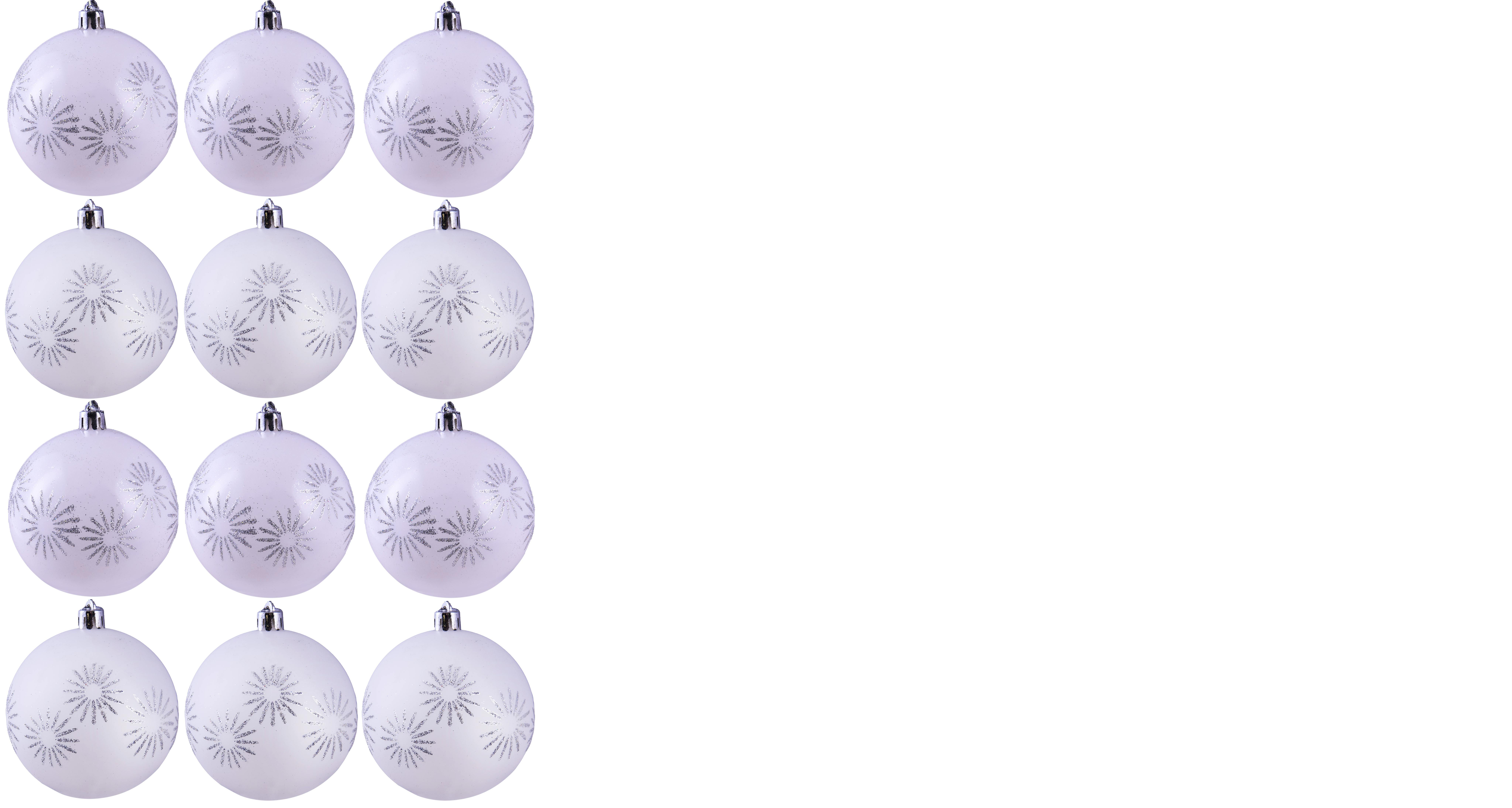 8cm&#x20;Hand&#x20;Painted&#x20;Shatterproof&#x20;Bauble&#x20;Design&#x20;18&#x20;&#x28;12&#x20;Pack&#x29;