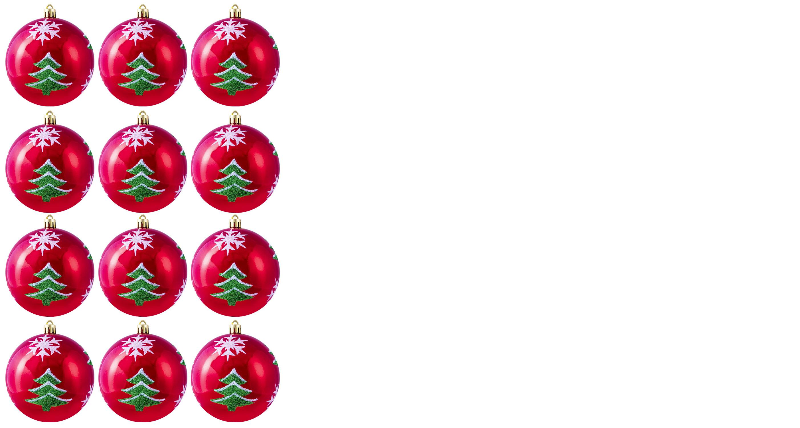 6cm&#x20;Hand&#x20;Painted&#x20;Shatterproof&#x20;Bauble&#x20;Design&#x20;28&#x20;&#x28;12&#x20;Pack&#x29;