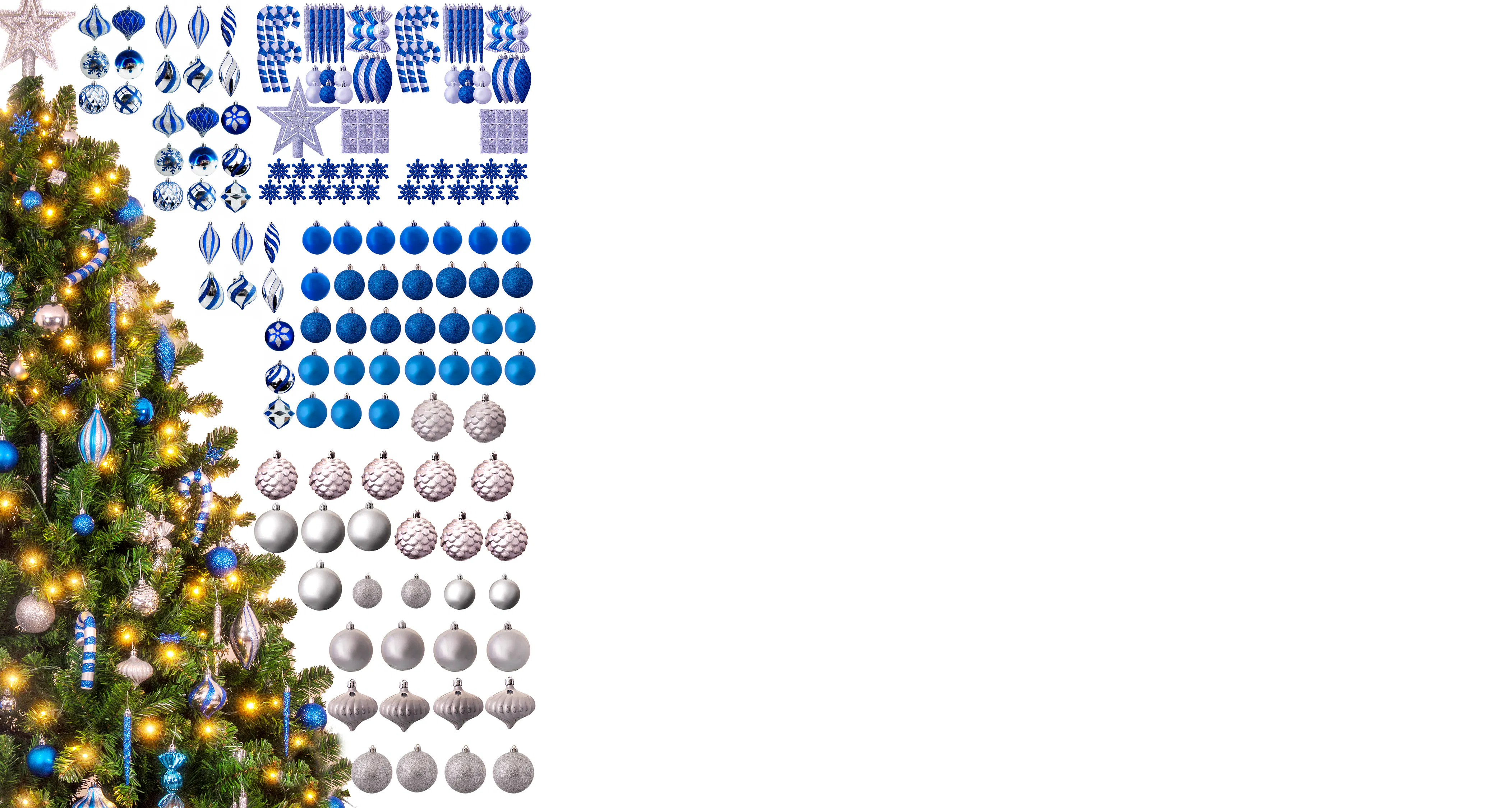 The 196pc Midnight Frost Full Heavy Coverage Bauble Set