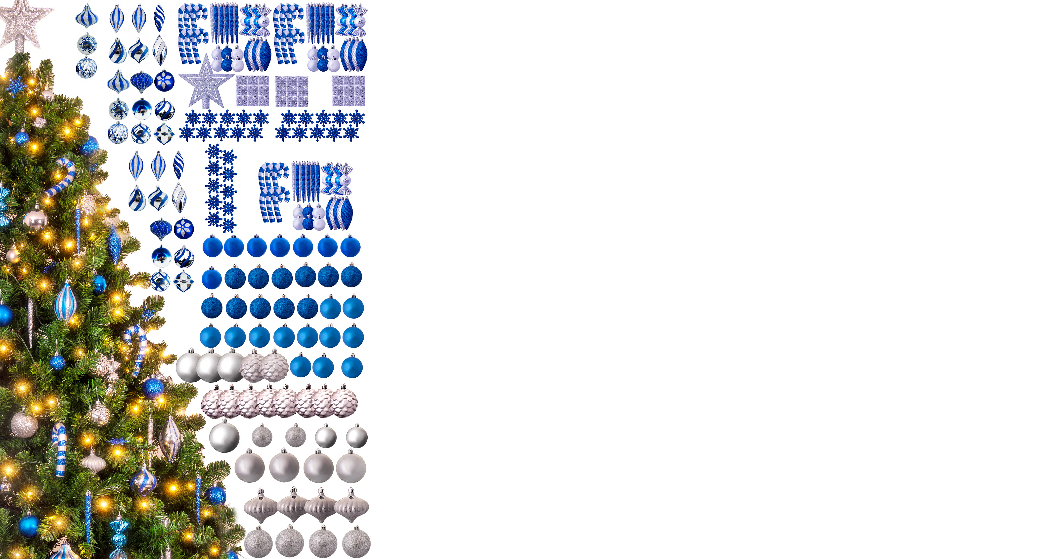 The 212pc Midnight Frost Full Heavy Coverage Bauble Set