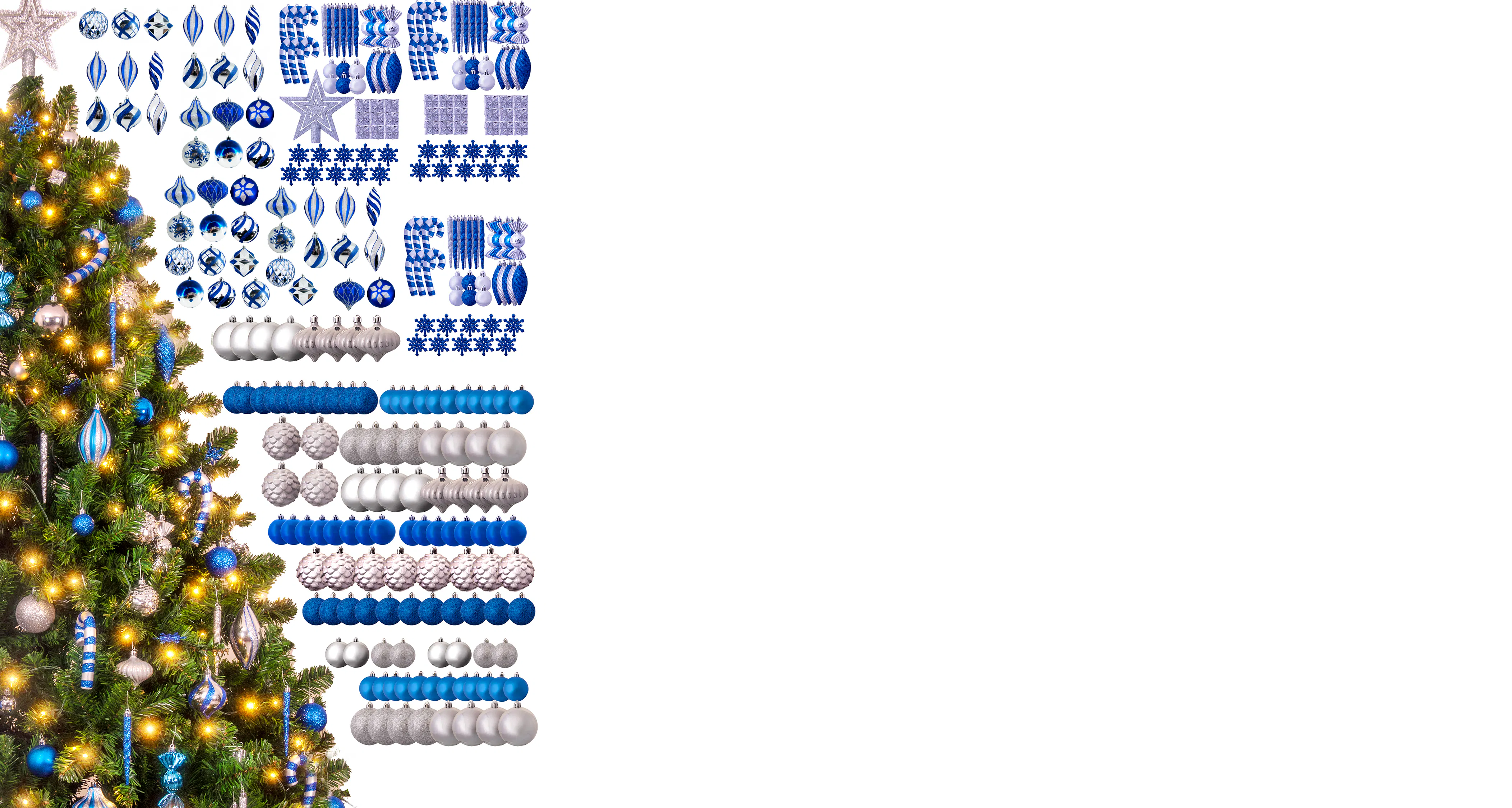 The 288pc Midnight Frost Full Heavy Coverage Bauble Set