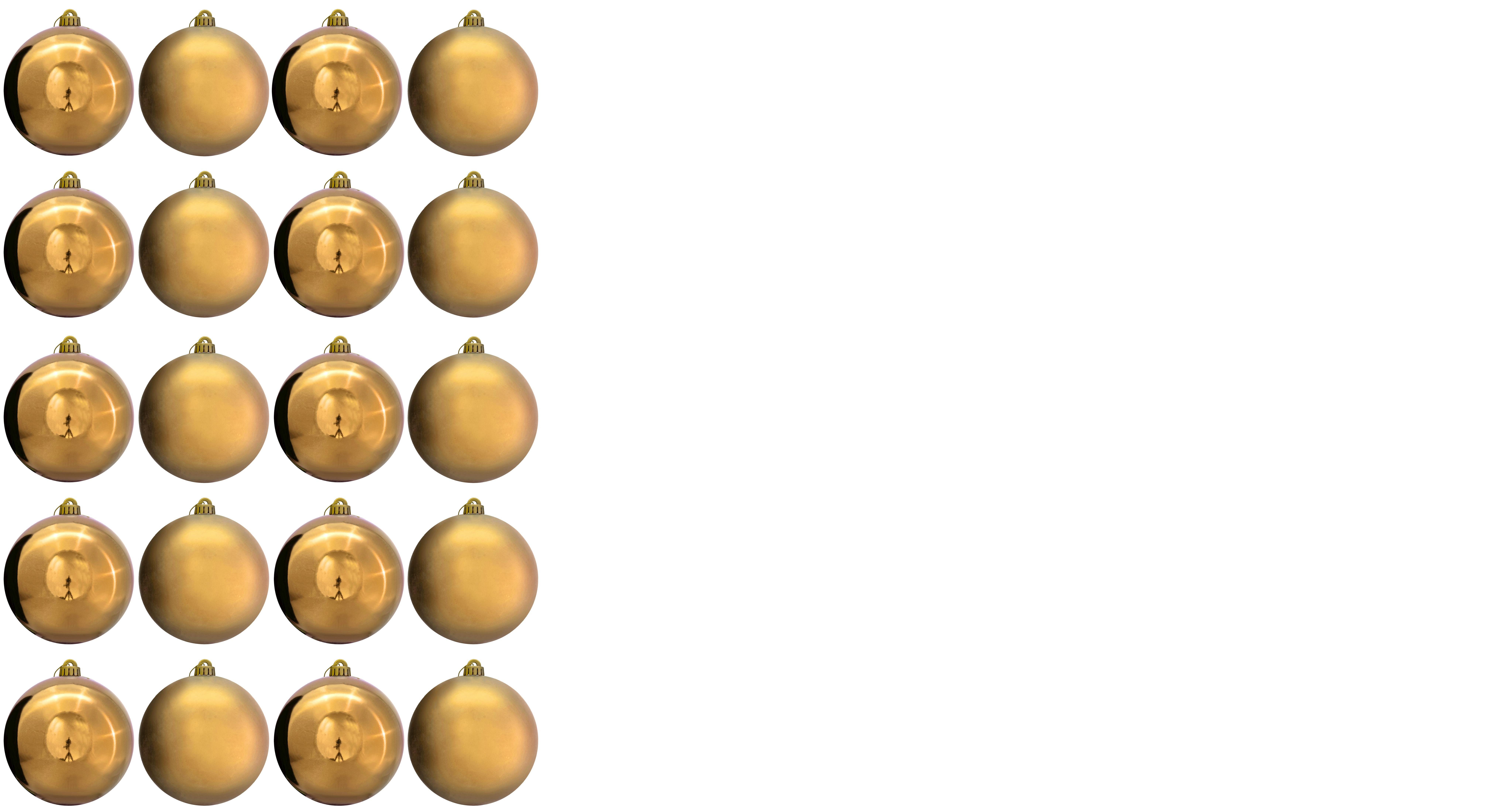 Bulk Gold Bauble Sets Shiny/Matte 10cm-25cm (Indoor/Outdoor use)