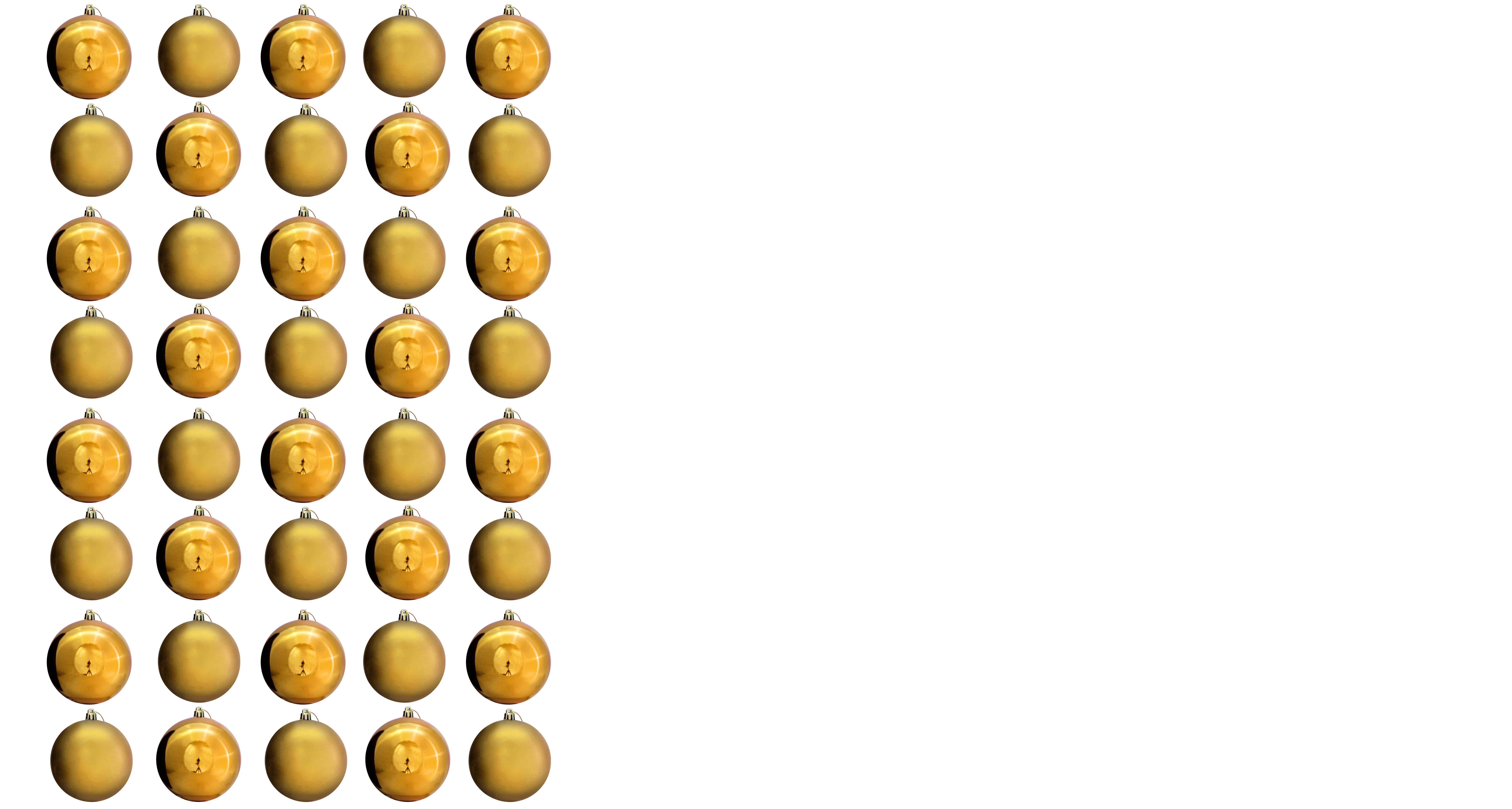 10cm Gold Bauble Set Shiny/Matt (40 pc)