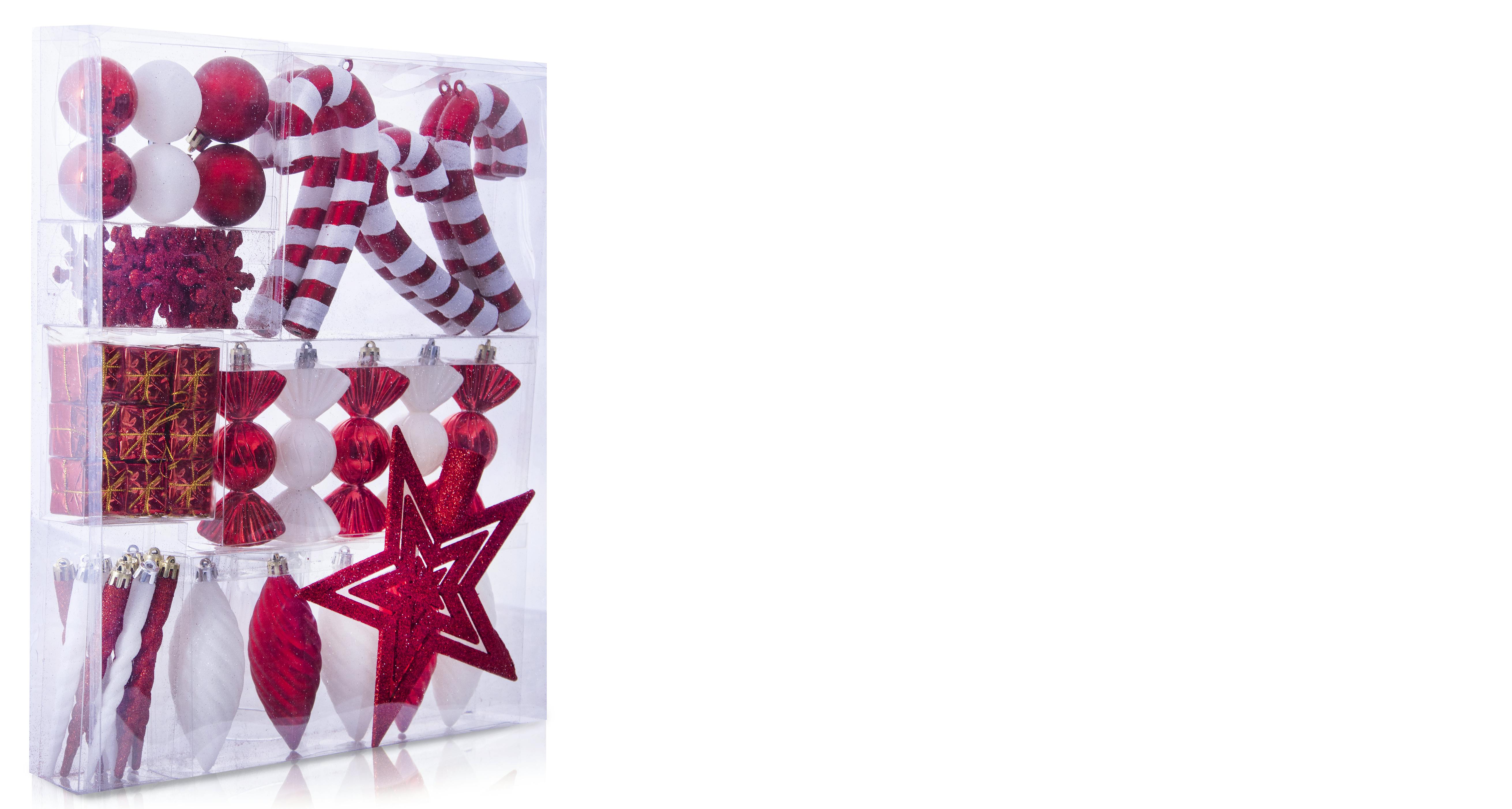 Candy Cane Bauble 52pc Accessories Set