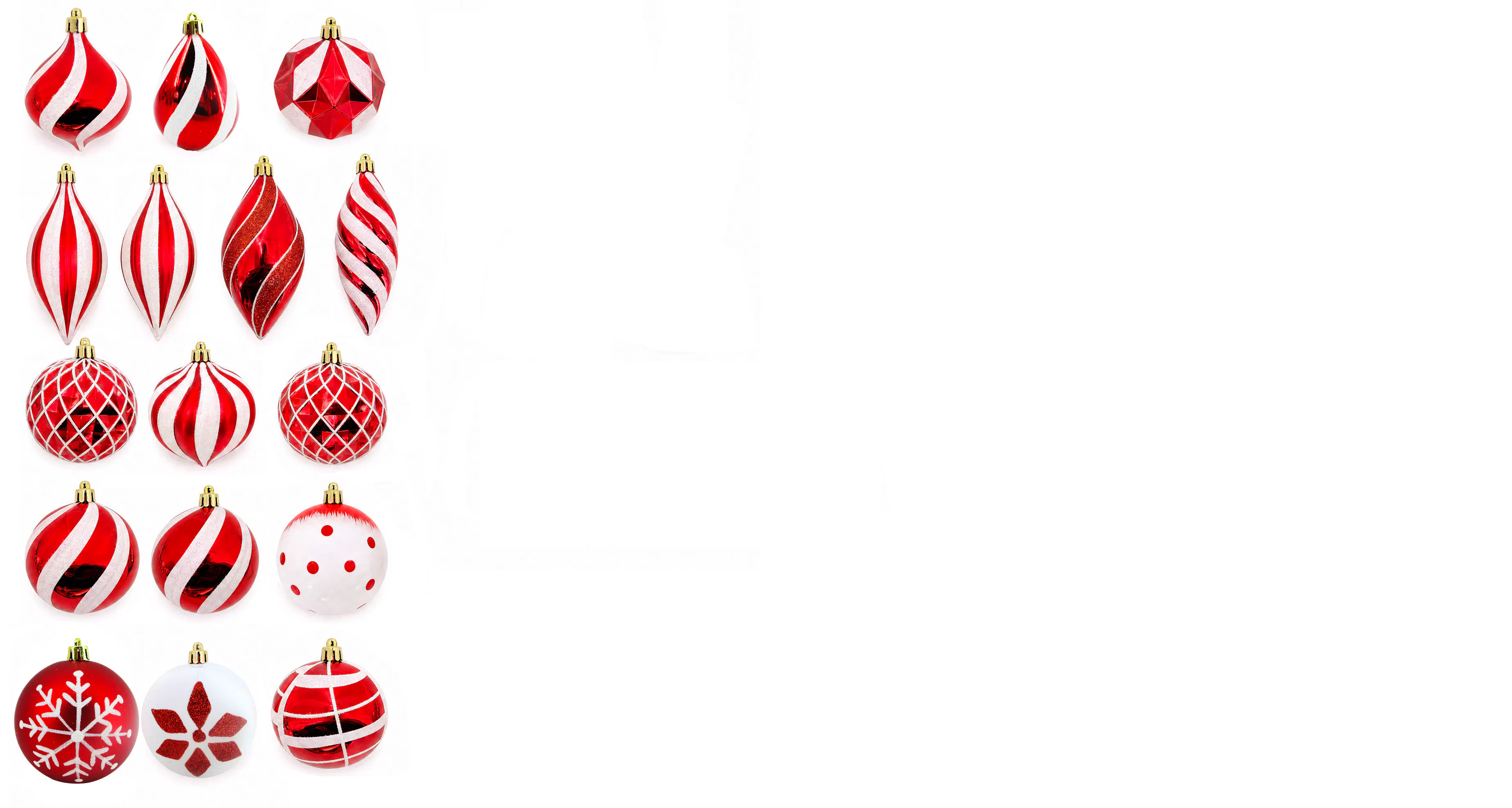 Candy Cane Bauble 16 Piece Feature Set