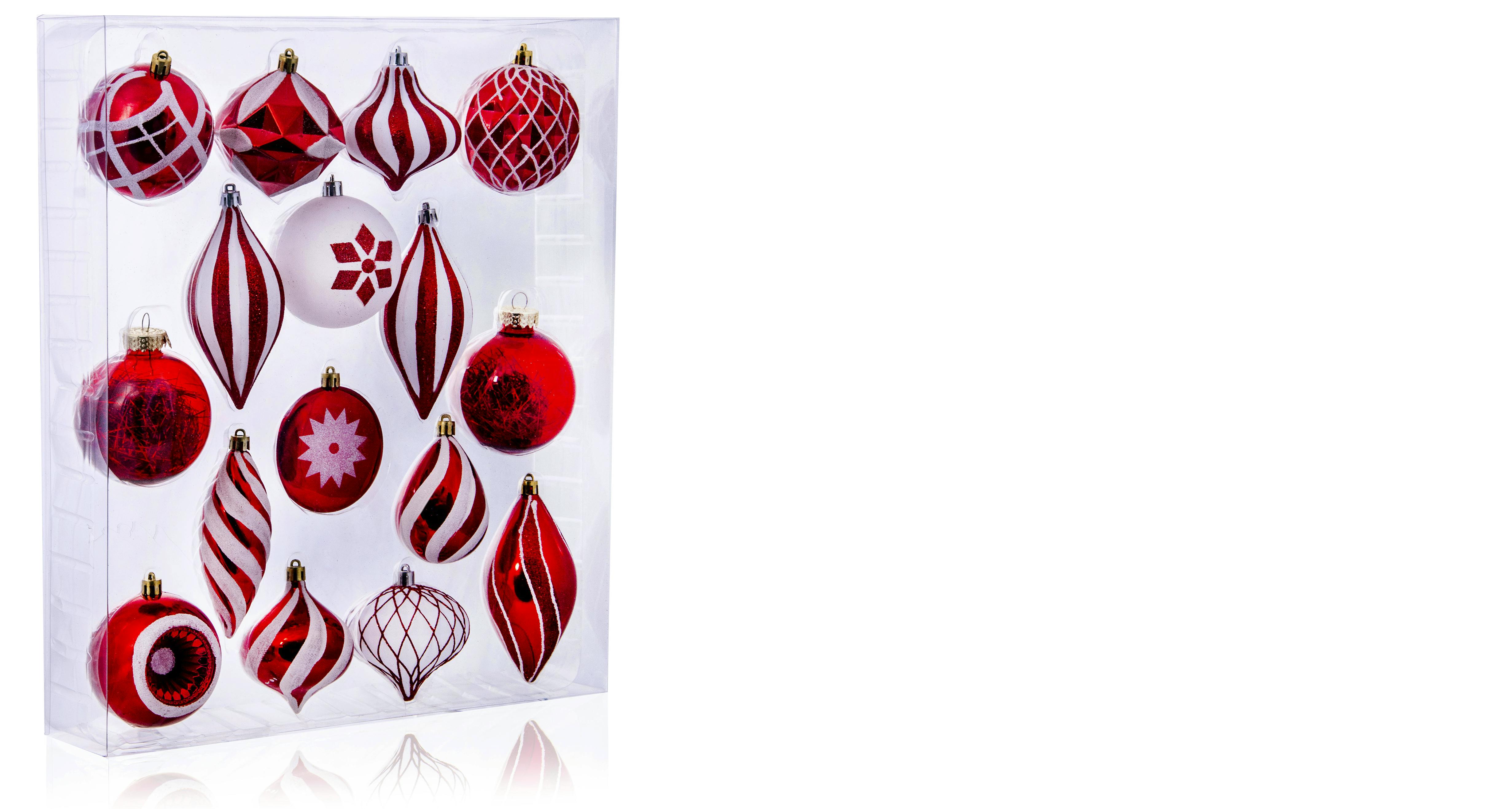 Candy Cane Bauble 16pc Feature Set