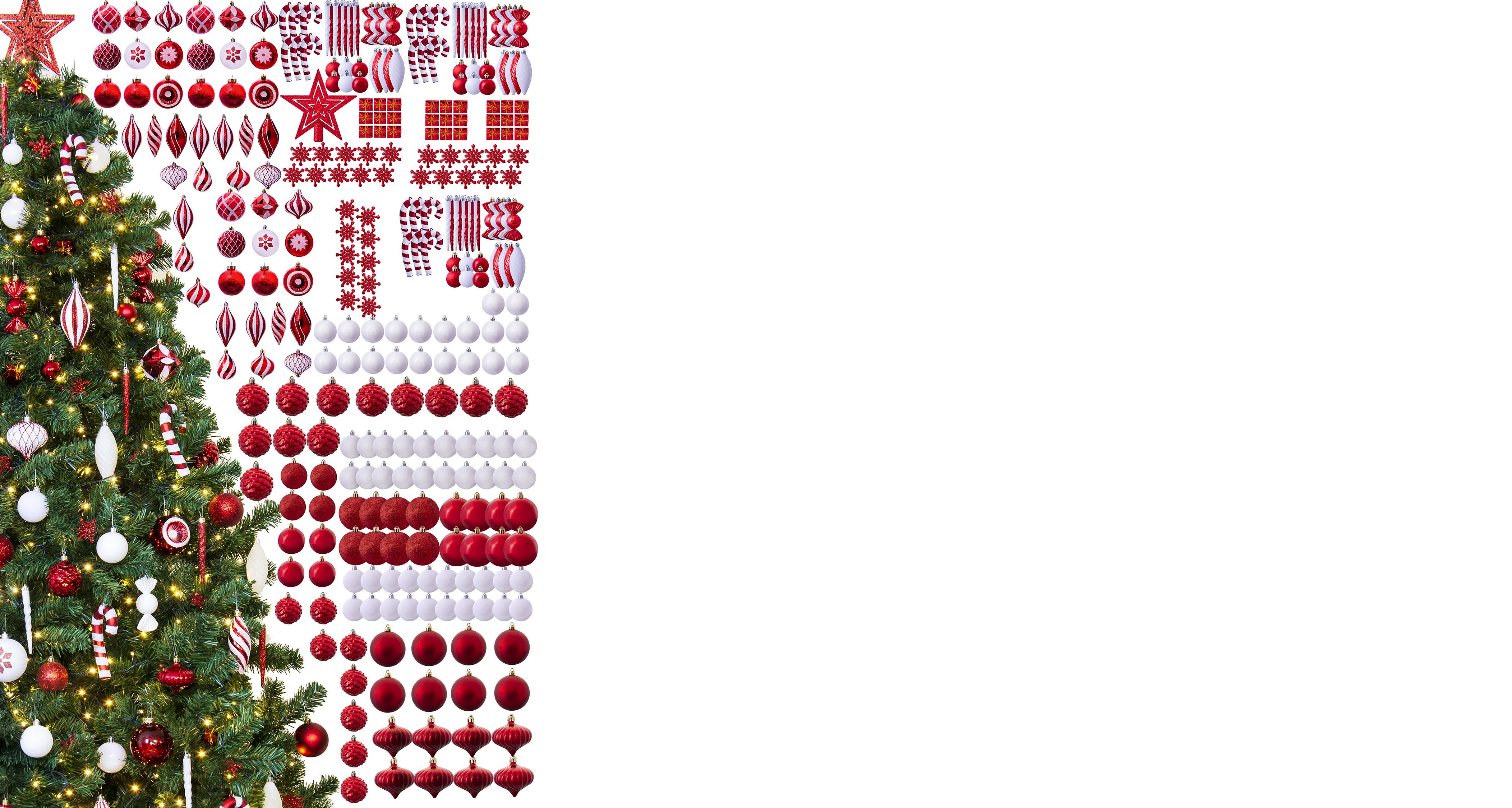 The 288pc Candy Cane Full Heavy Coverage Bauble Set