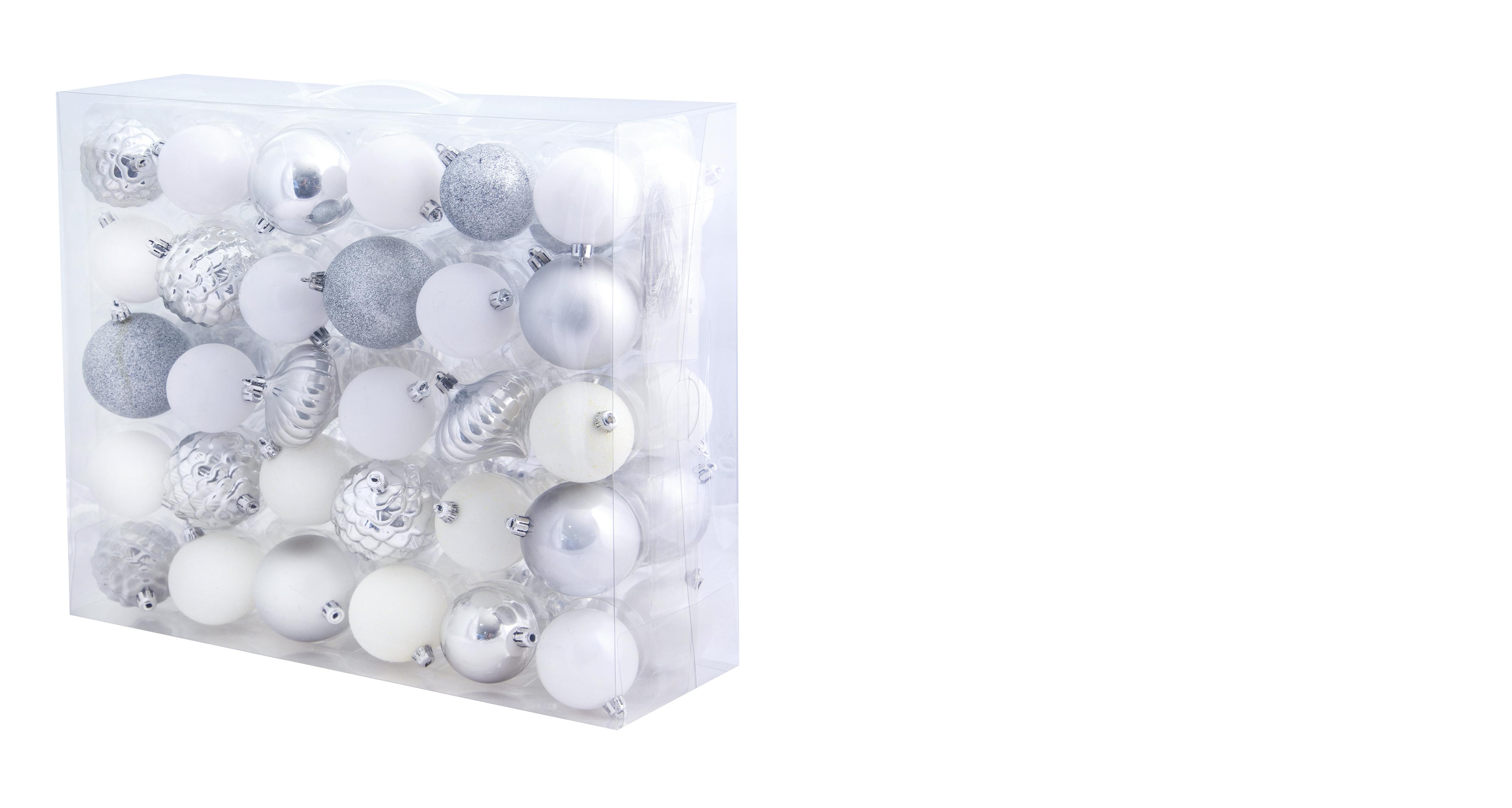 Frosted Pearl Bauble 60pc Base Set