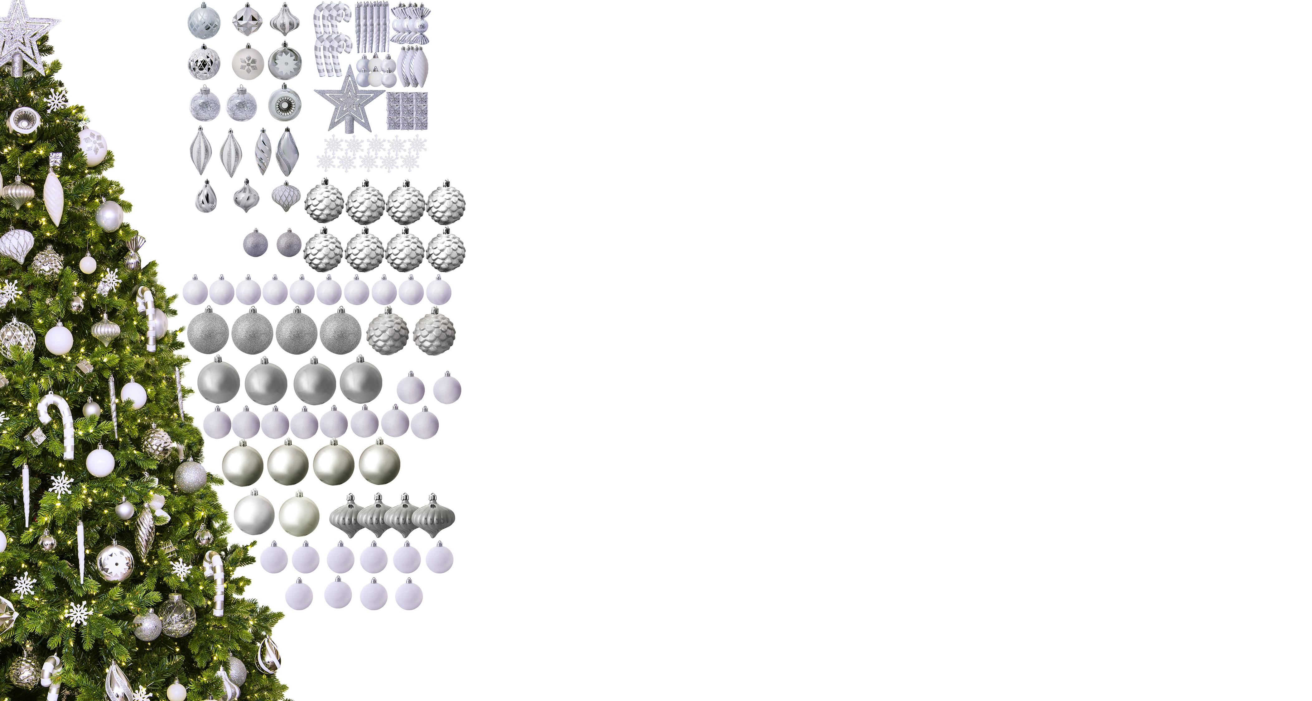 The 128pc Frosted Pearl Full Heavy Coverage Bauble Set