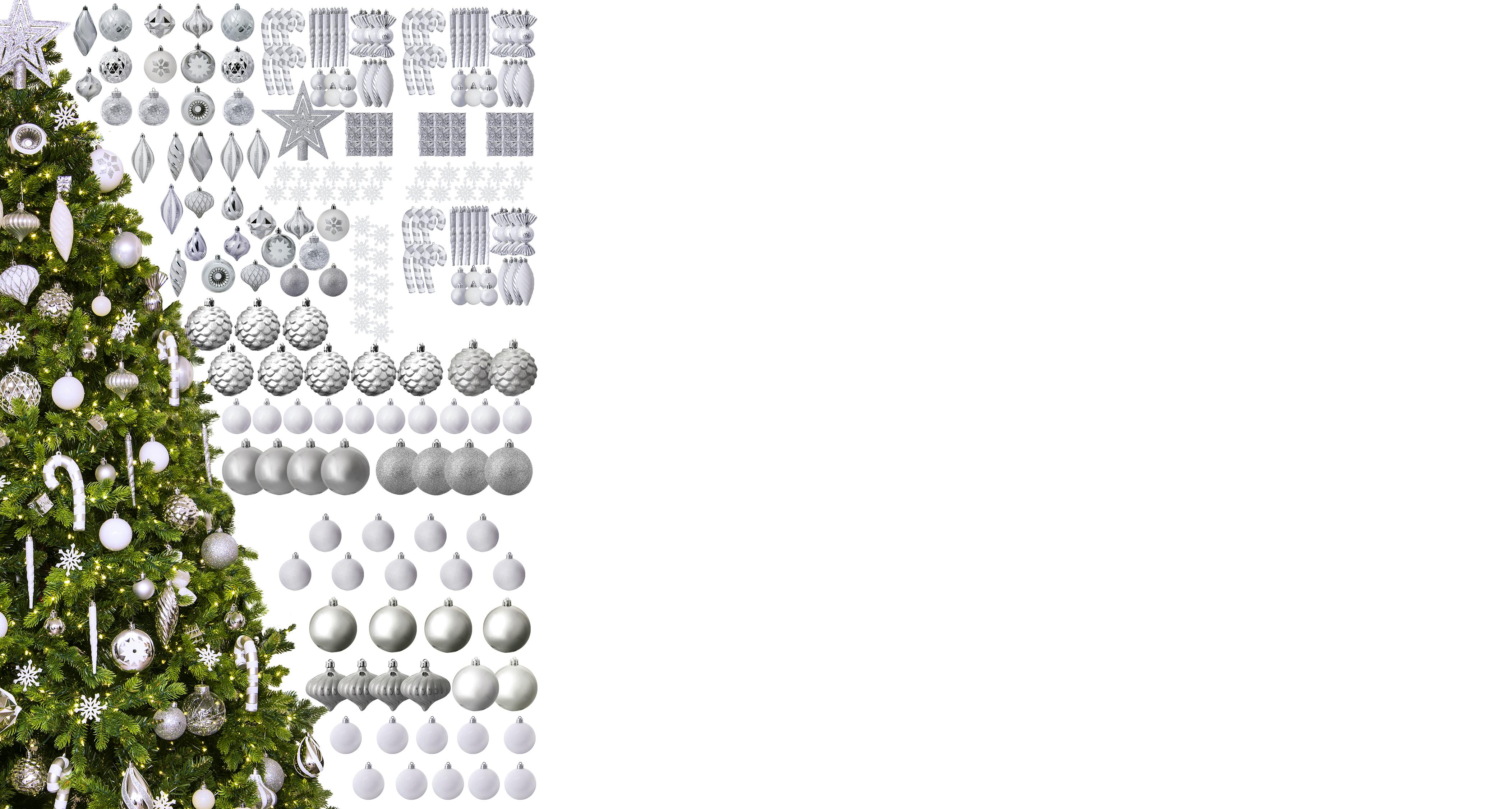 The 212pc Frosted Pearl Full Heavy Coverage Bauble Set