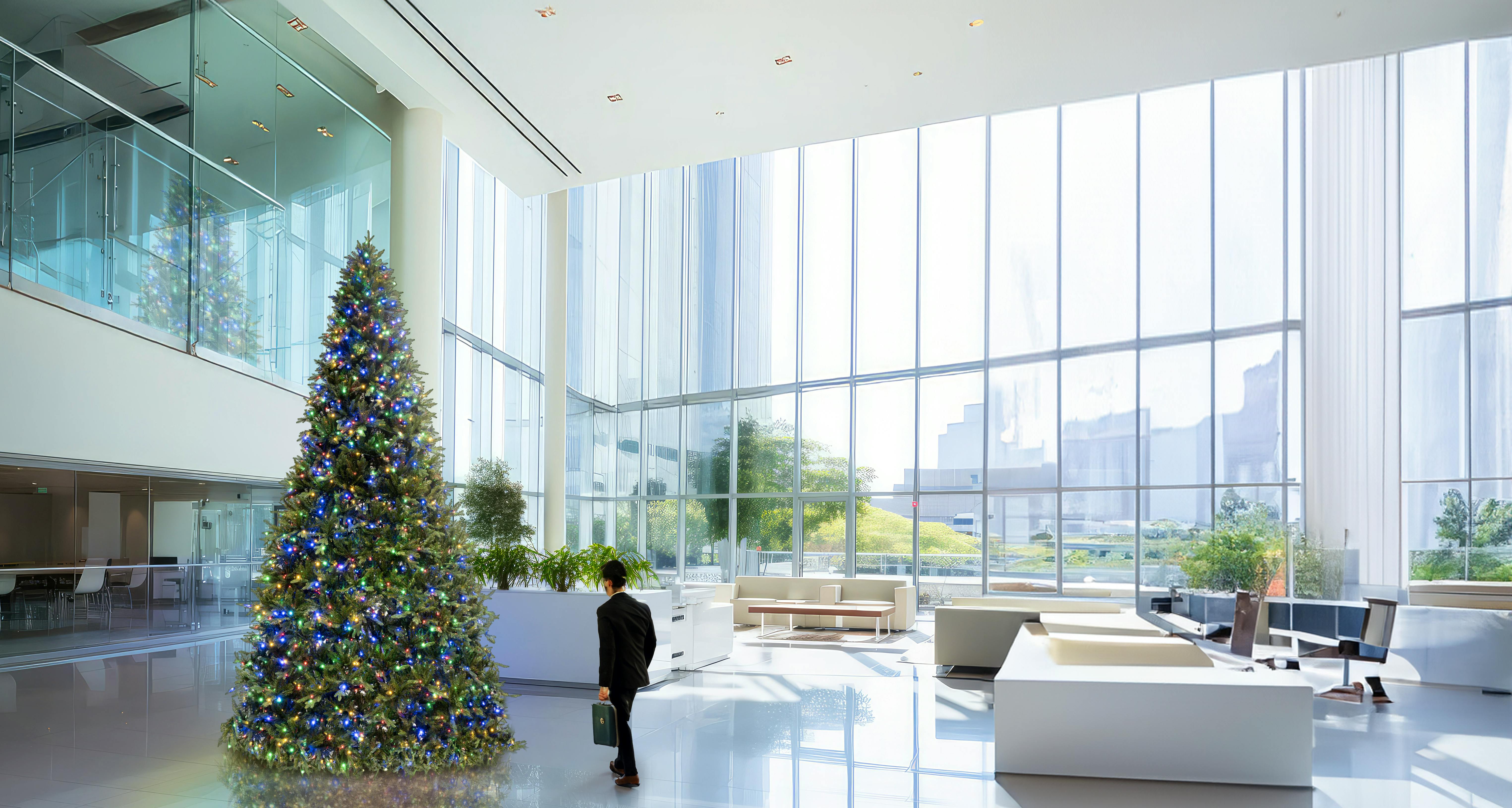 5m/16.4ft Giant Woodland Frame Tree - Multicolour Pre-lit (Indoor/Outdoor)