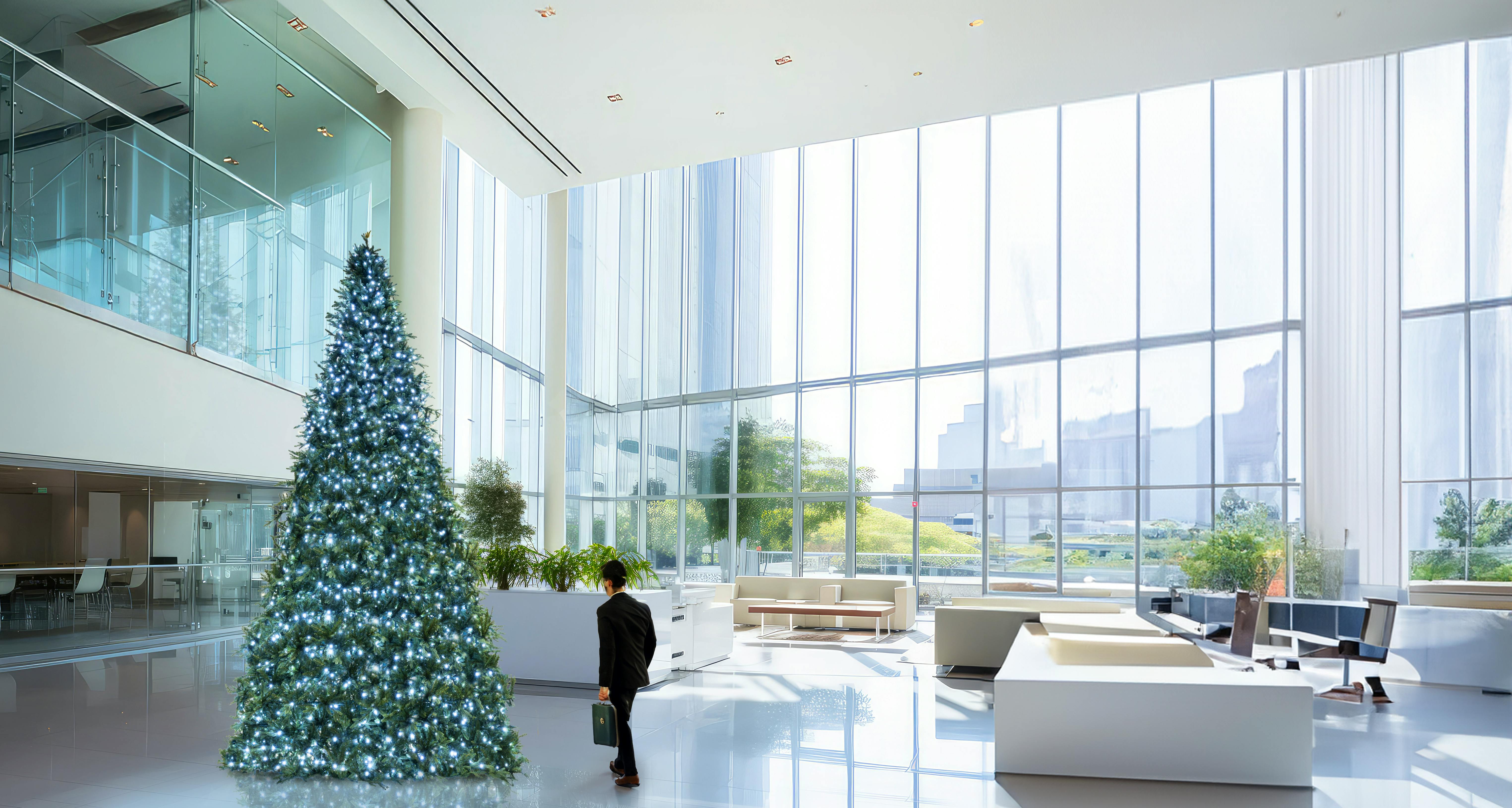 5m/16.4ft Giant Woodland Frame Tree - Bright White Pre-lit (Indoor/Outdoor)