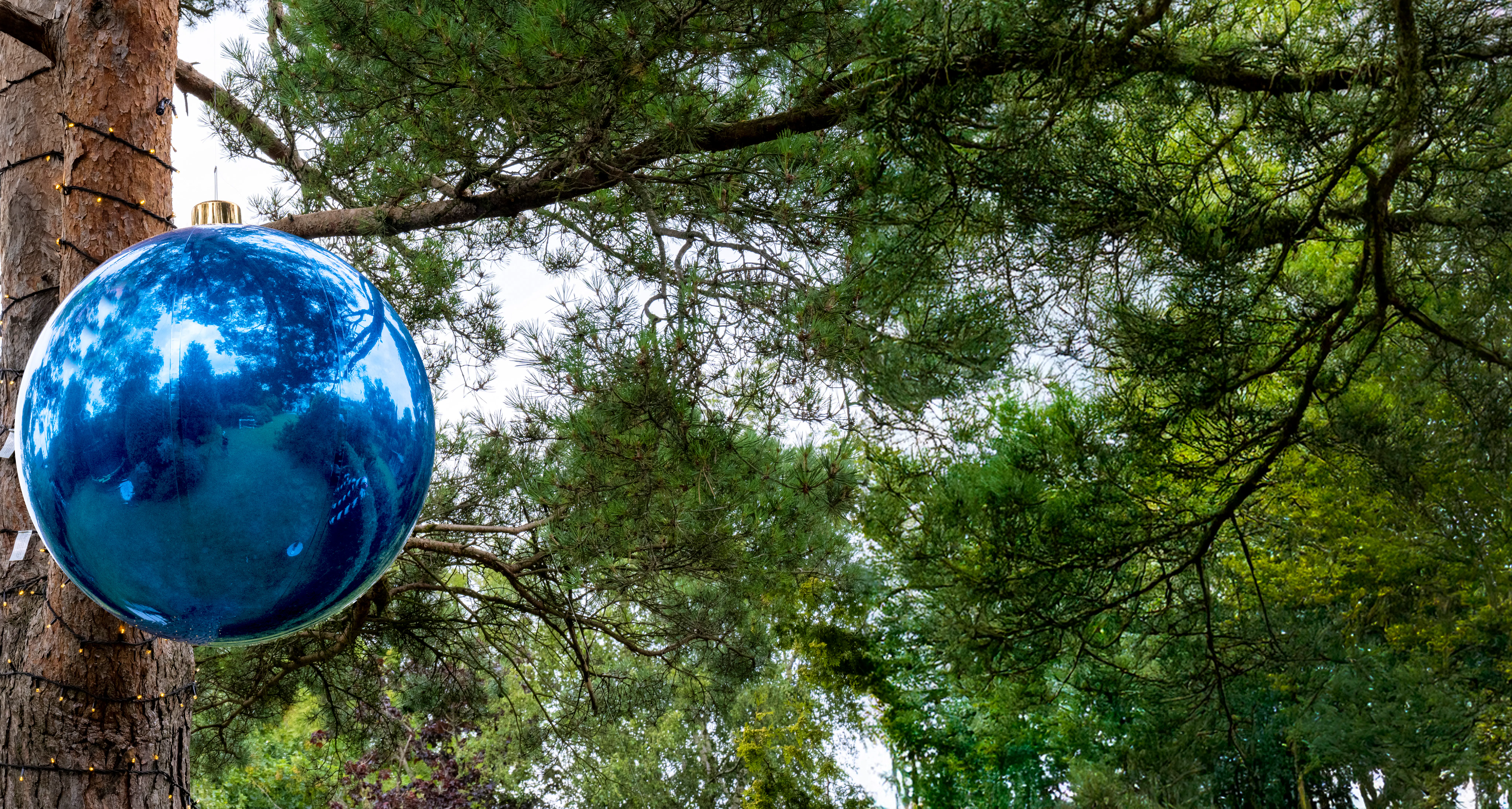100cm Metallic Blue Inflatable Mirror Ball