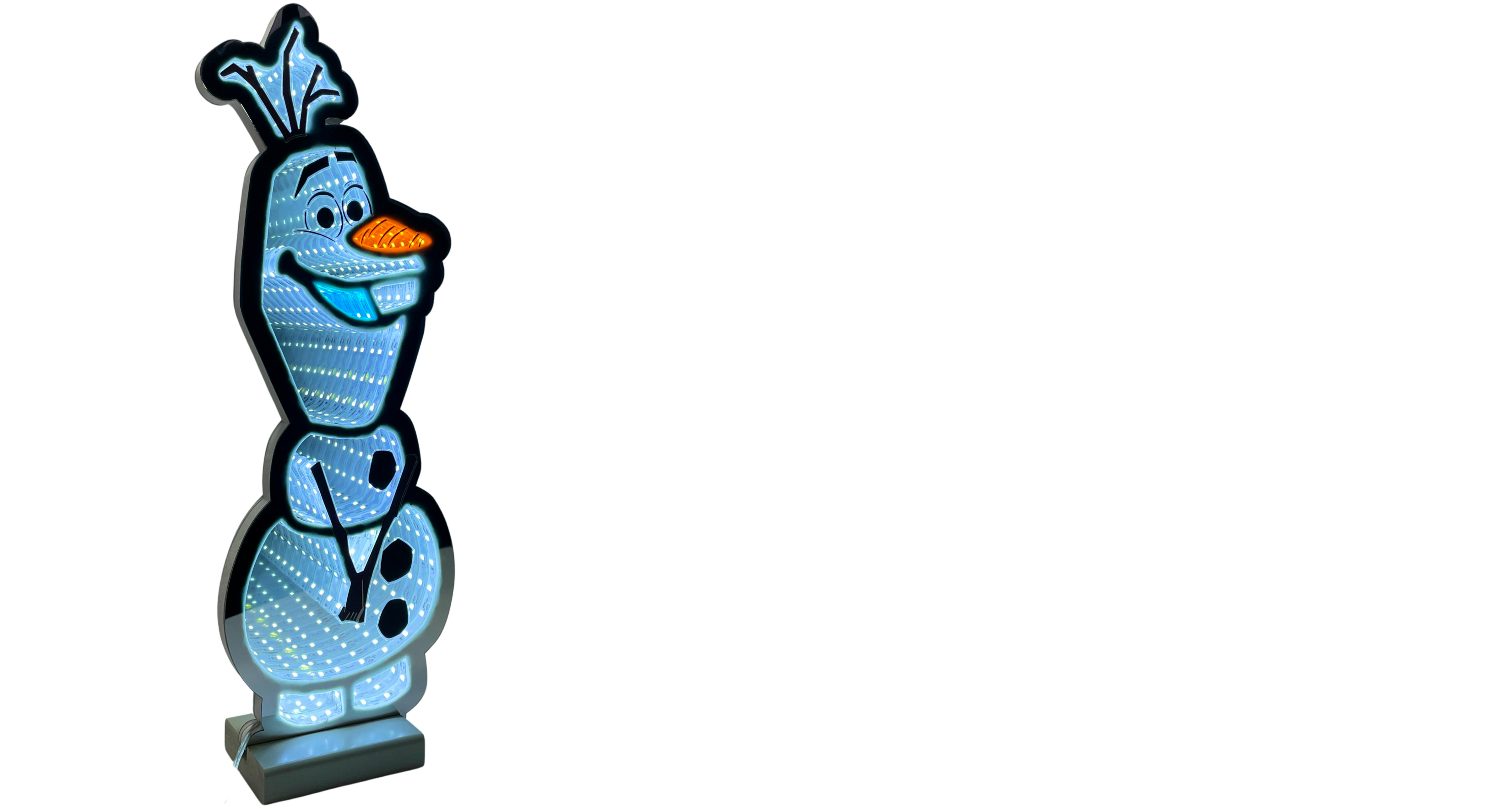 90cm Frozen Olaf Light-Up Infinity Mirror - Disney Licensed