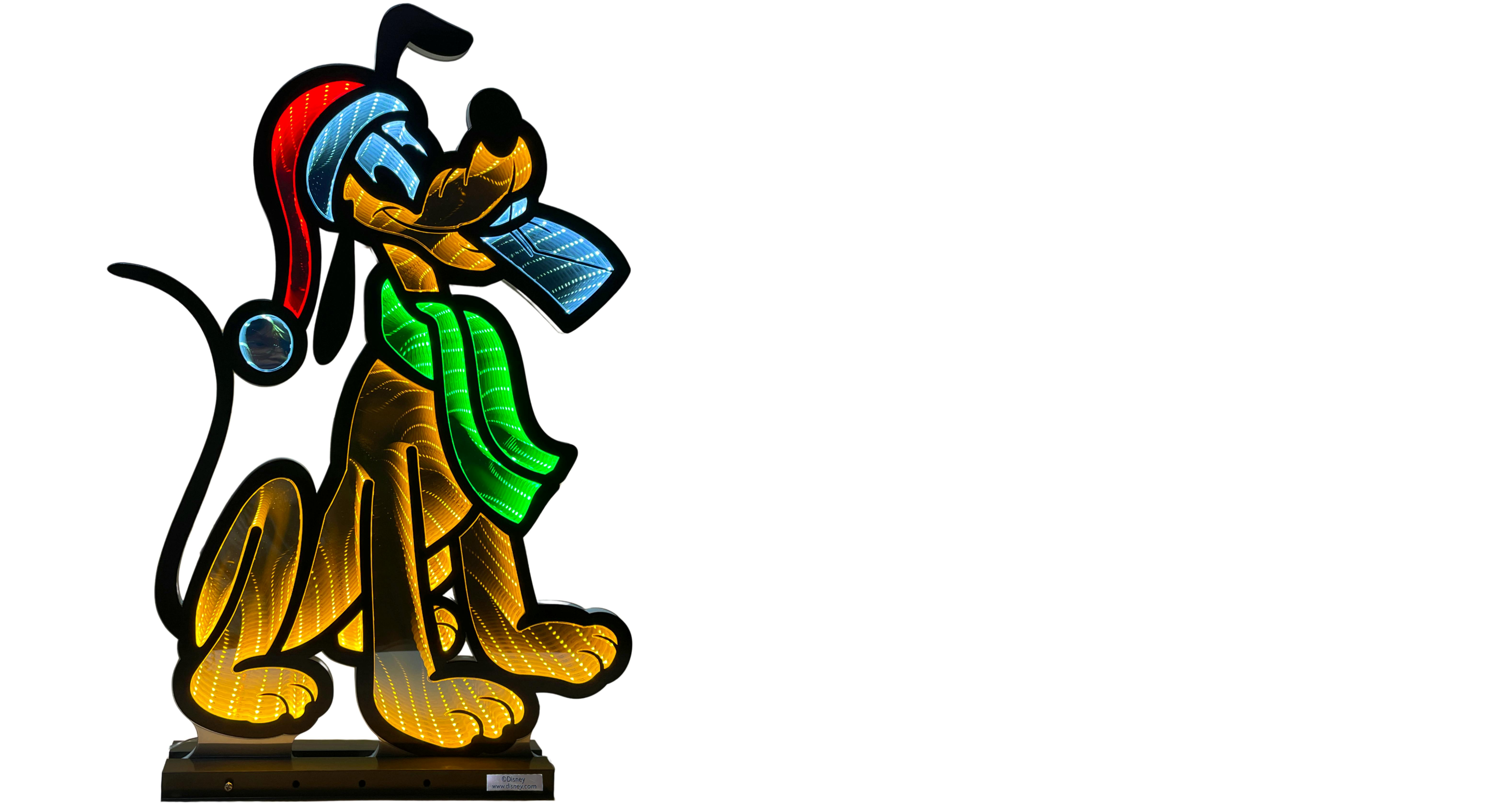 60cm Pluto Scarf Light-Up Infinity Mirror - Disney Licensed