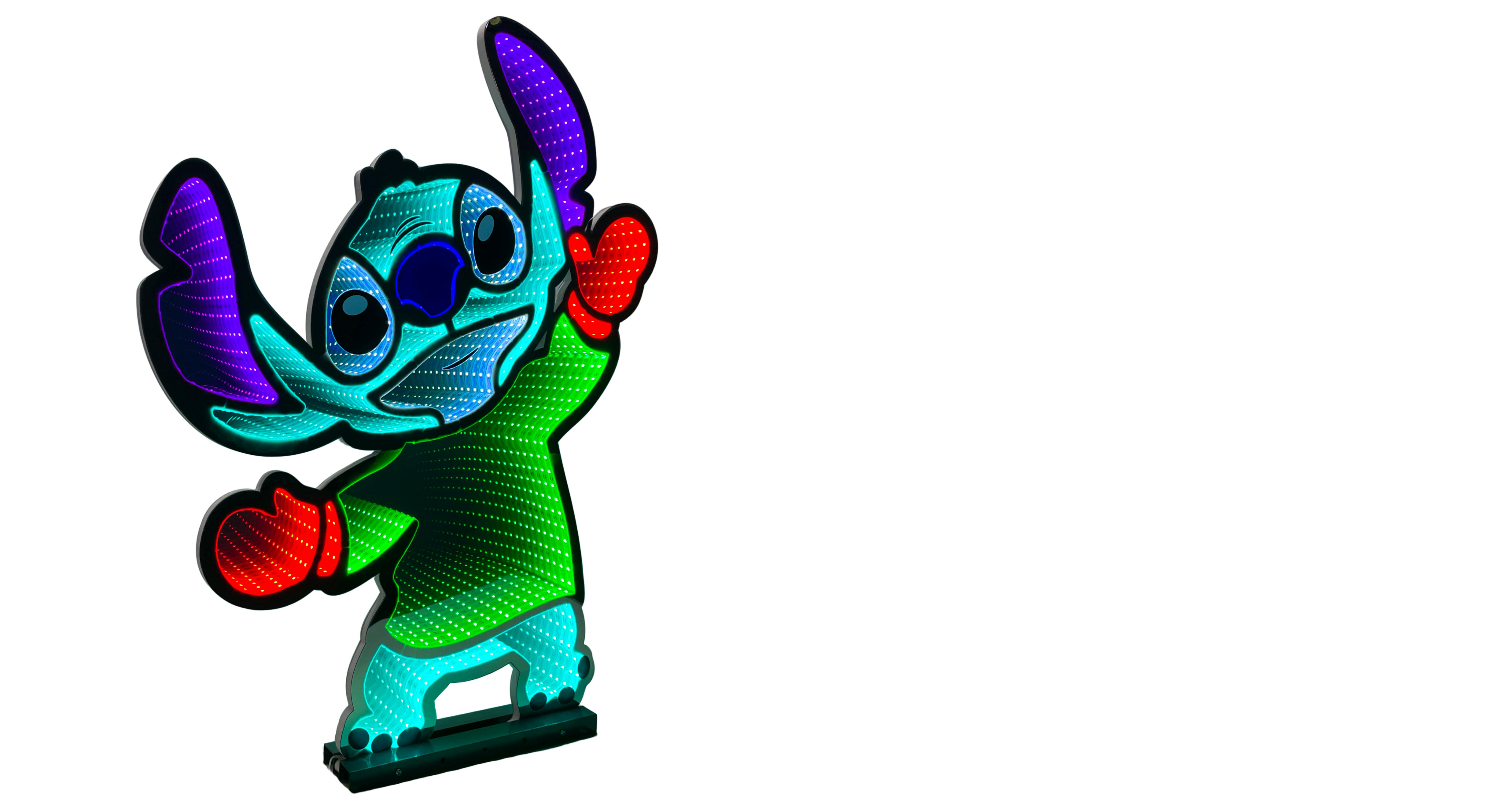 60cm Lilo & Stitch Light-Up Infinity Mirror - Disney Licensed