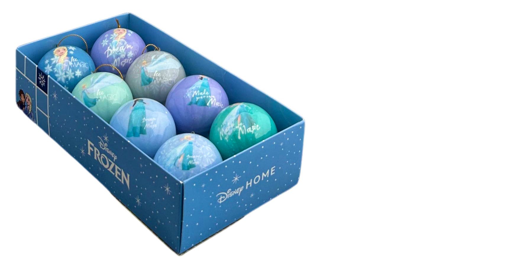 6cm Frozen Elsa Baubles (8pc) - Disney Licensed