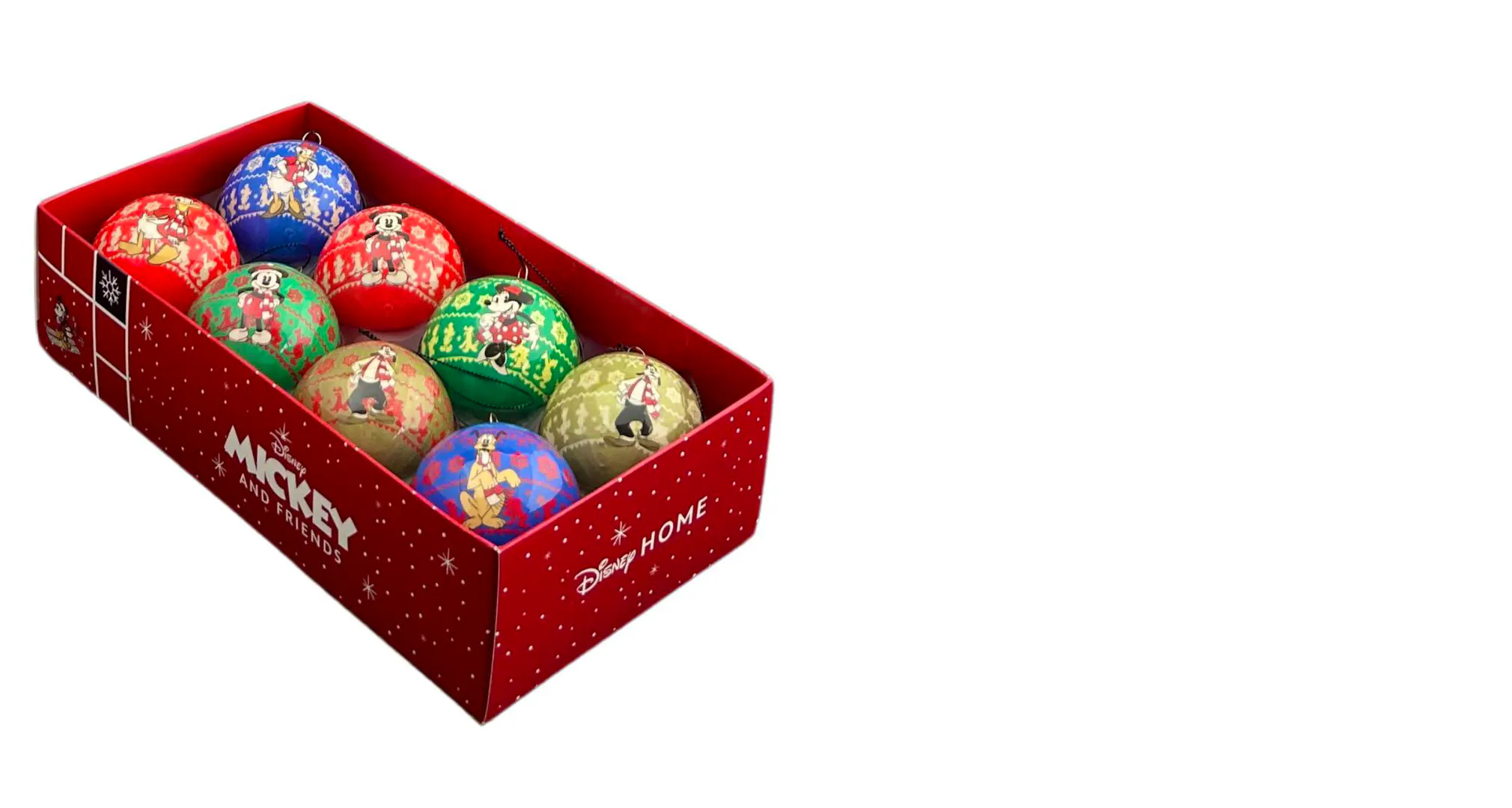 8pc Mickey Mouse Baubles - Disney Licenced
