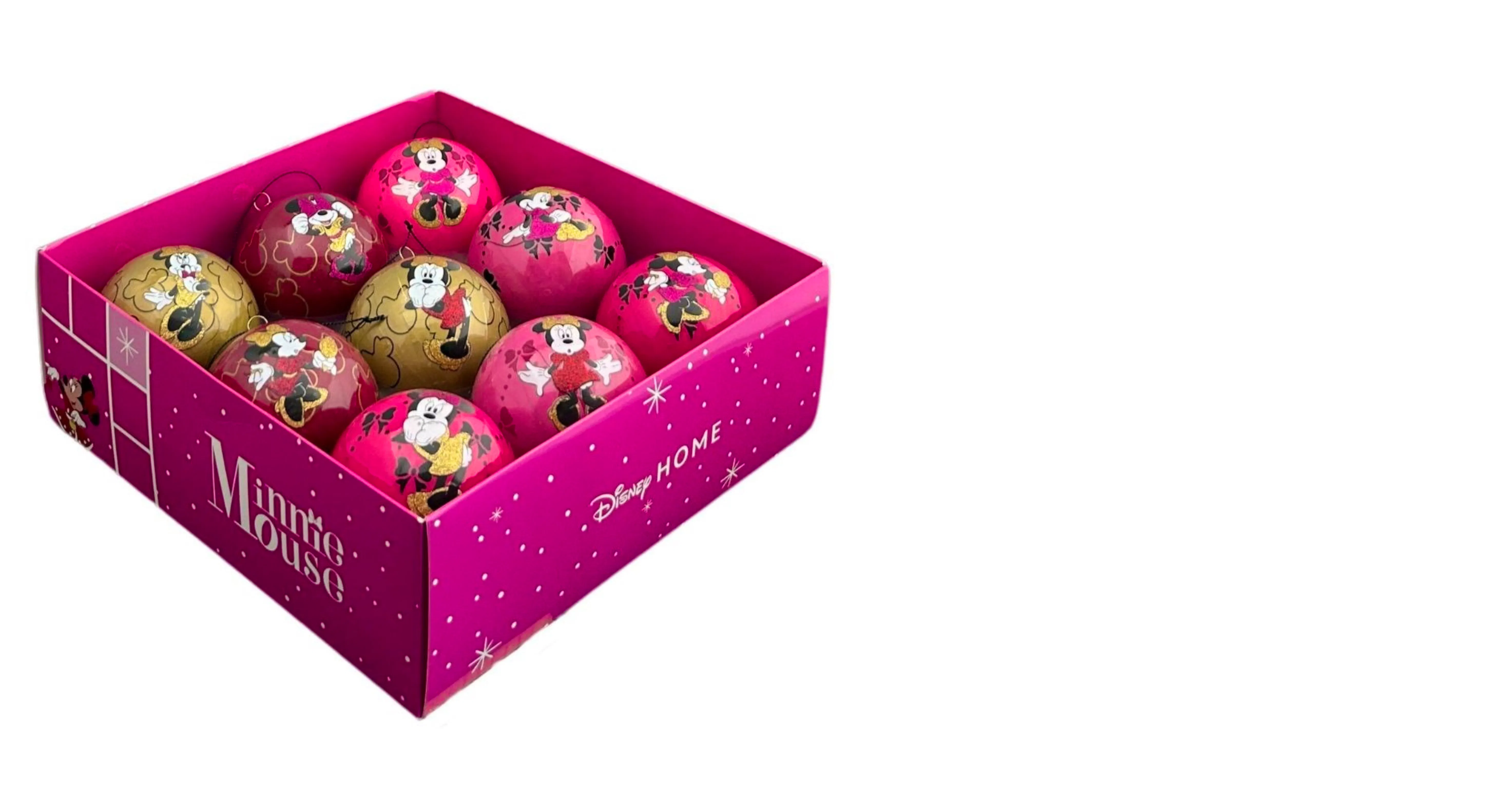 9pc Minnie Mouse Bauble Hanging Ornaments - Disney Licenced