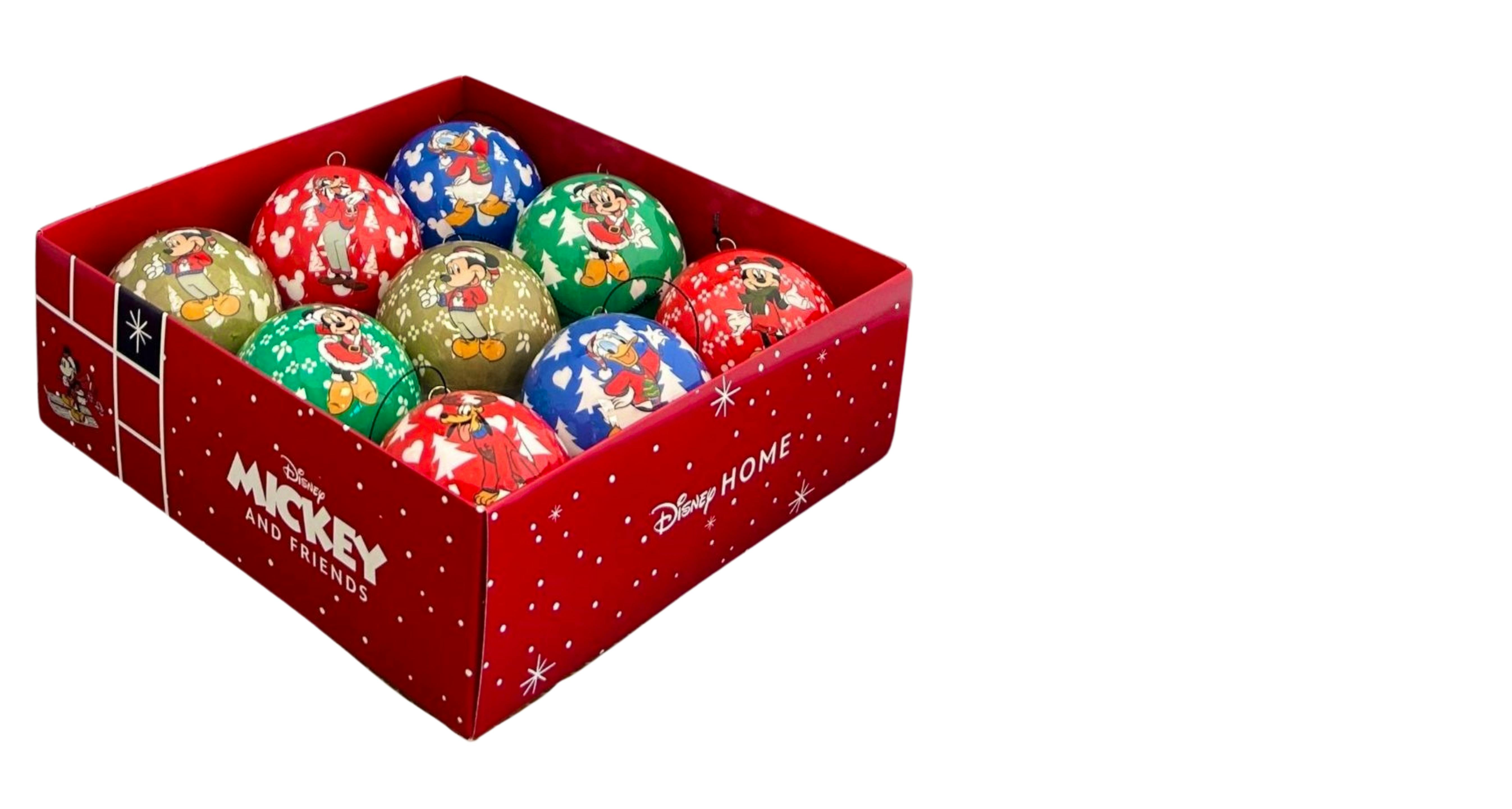 7.5cm Mickey Mouse & Friends Baubles (9pc) - Disney Licensed