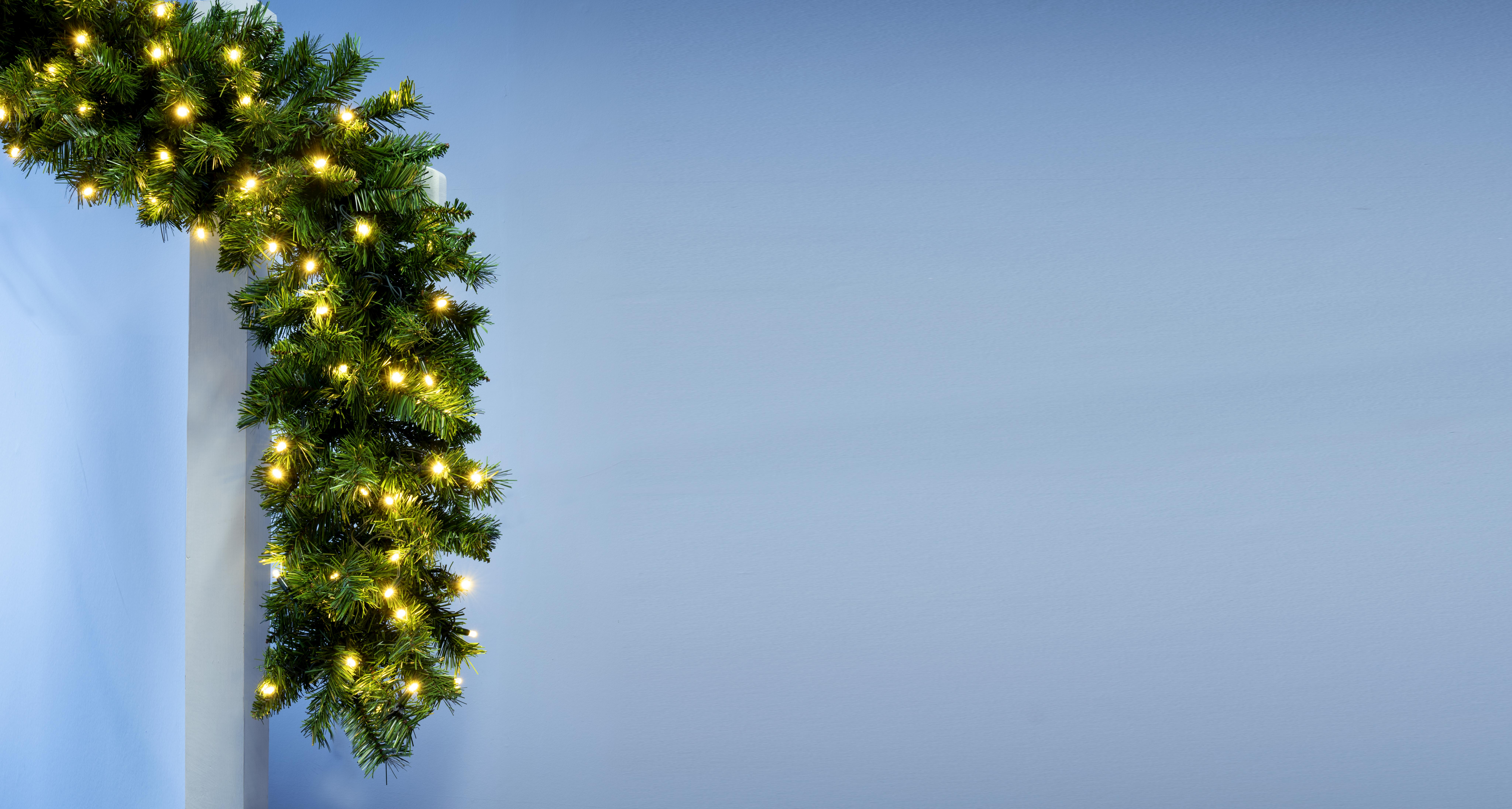 The 9ft Pre-lit Ironwood Garland - Dual Colour LEDs (10pc)