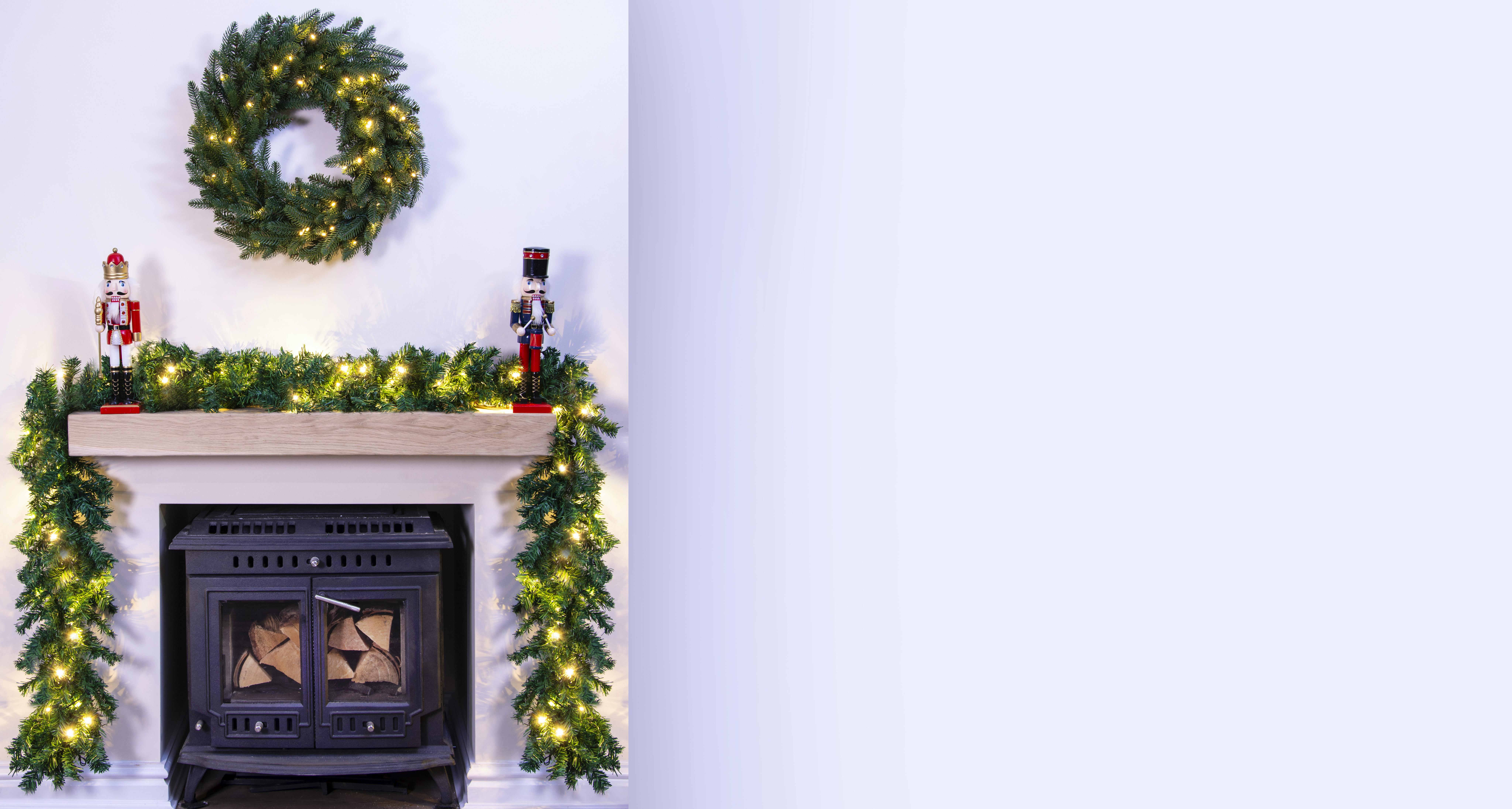 The 270cm Pre-lit Connectable Plain Garland