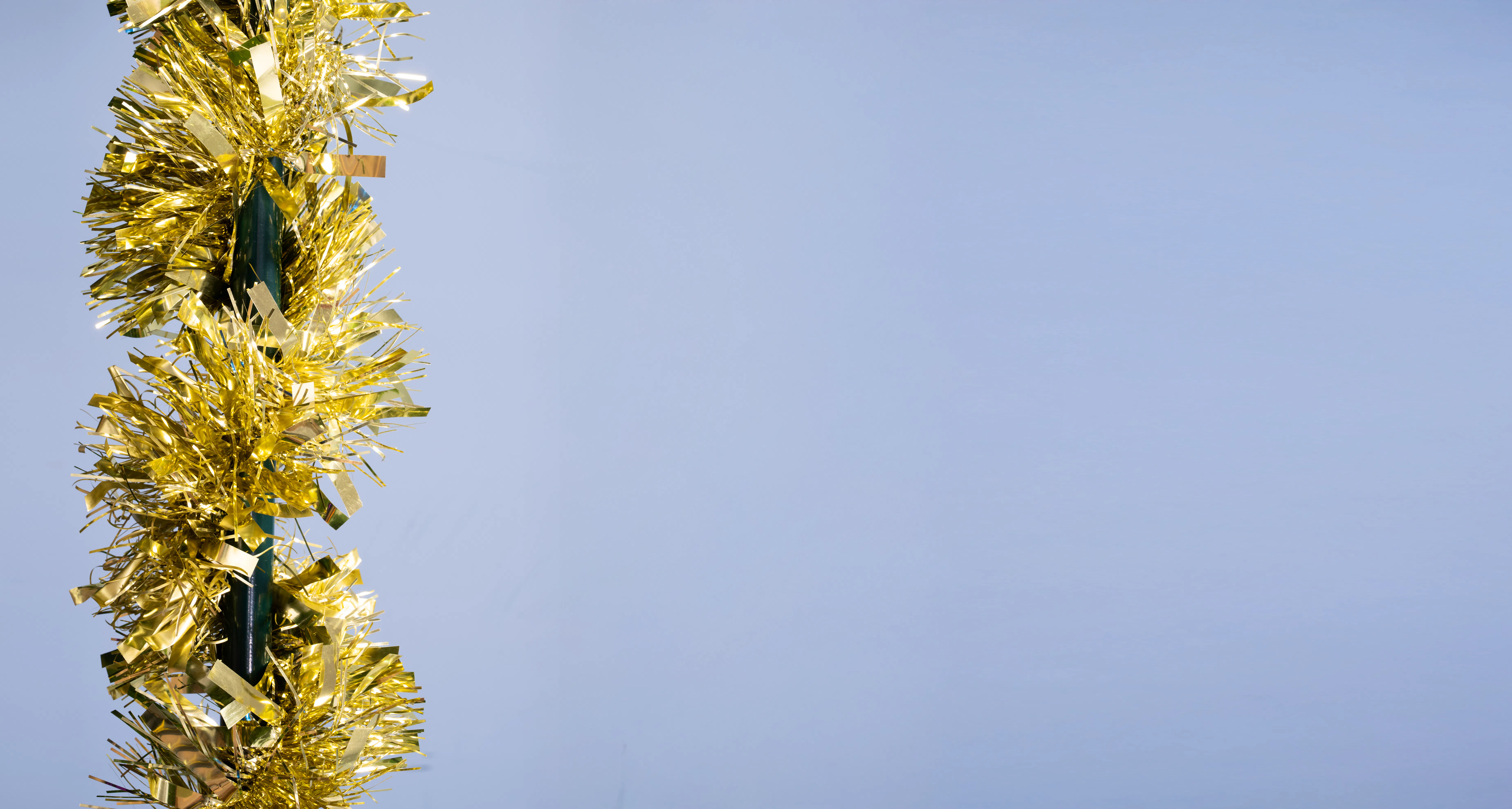 50m Extra Thick Fire Retardant Gold Tinsel