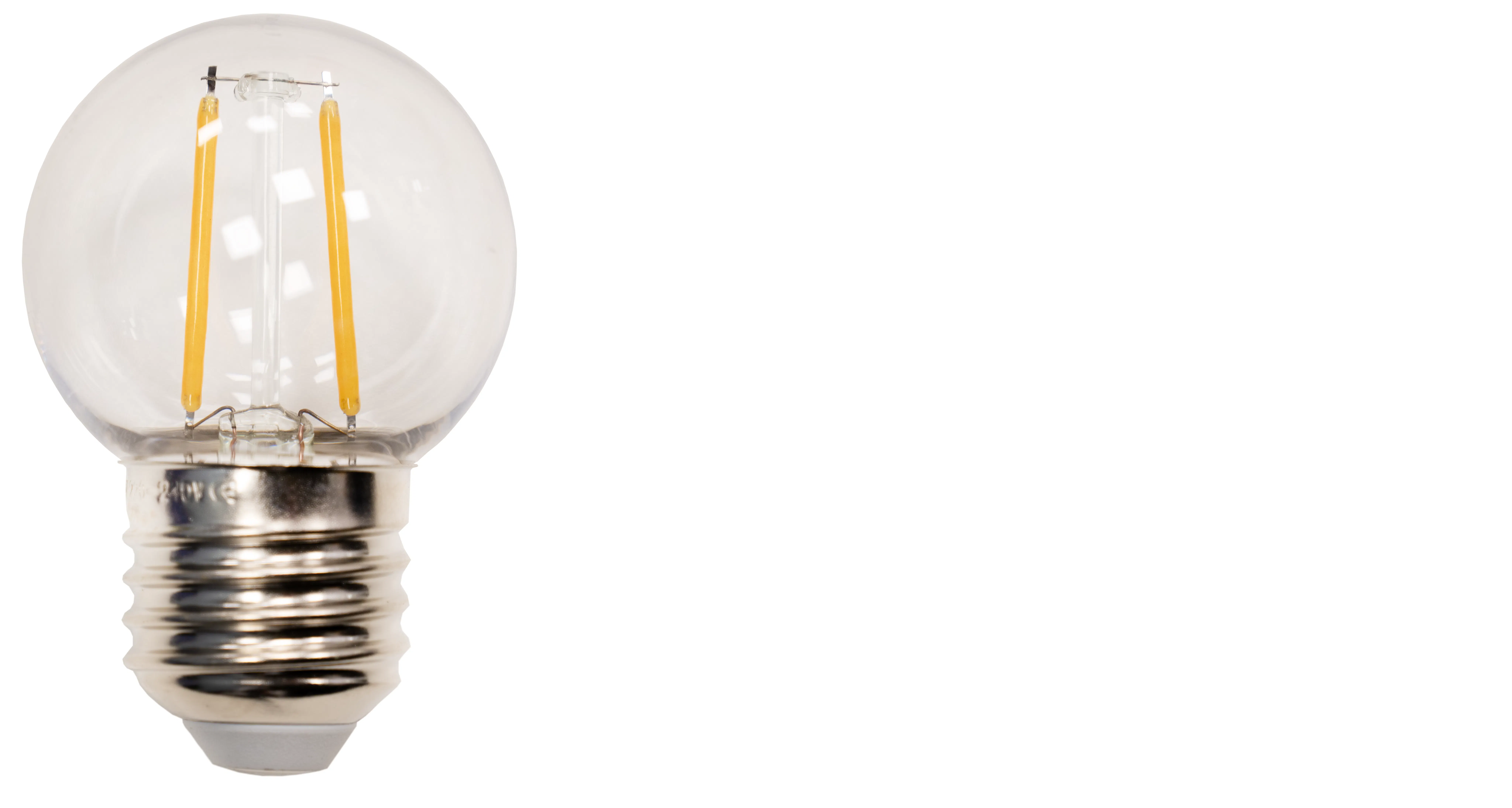 Crownvine G45 2W E27 Festoon Lights – Black Flat Rubber Cable – 230V Connectable Multiple Lengths