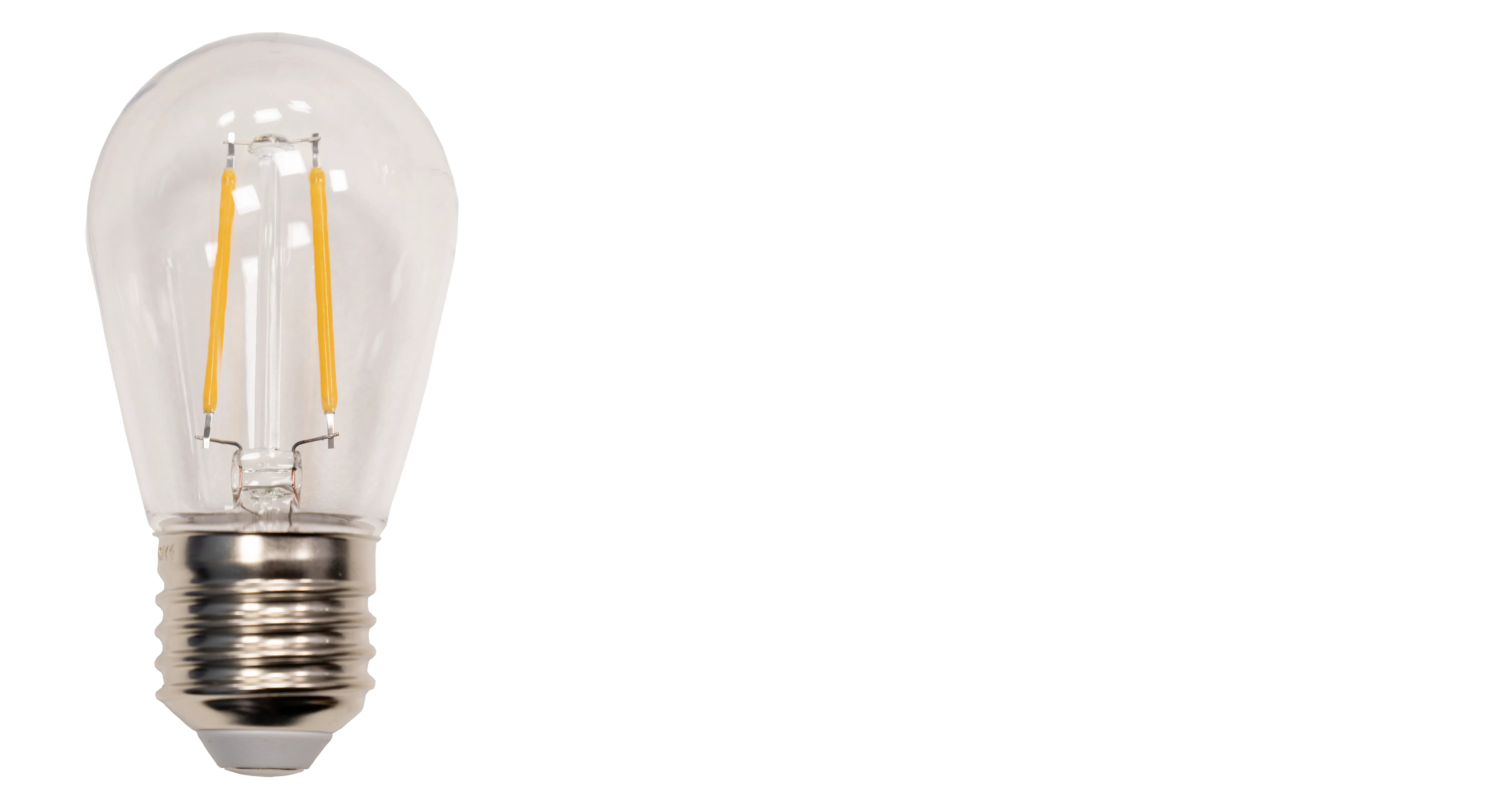 Crownvine S14 2W E27 Festoon Lights – Black Flat Rubber Cable – 230V Connectable Multiple Lengths