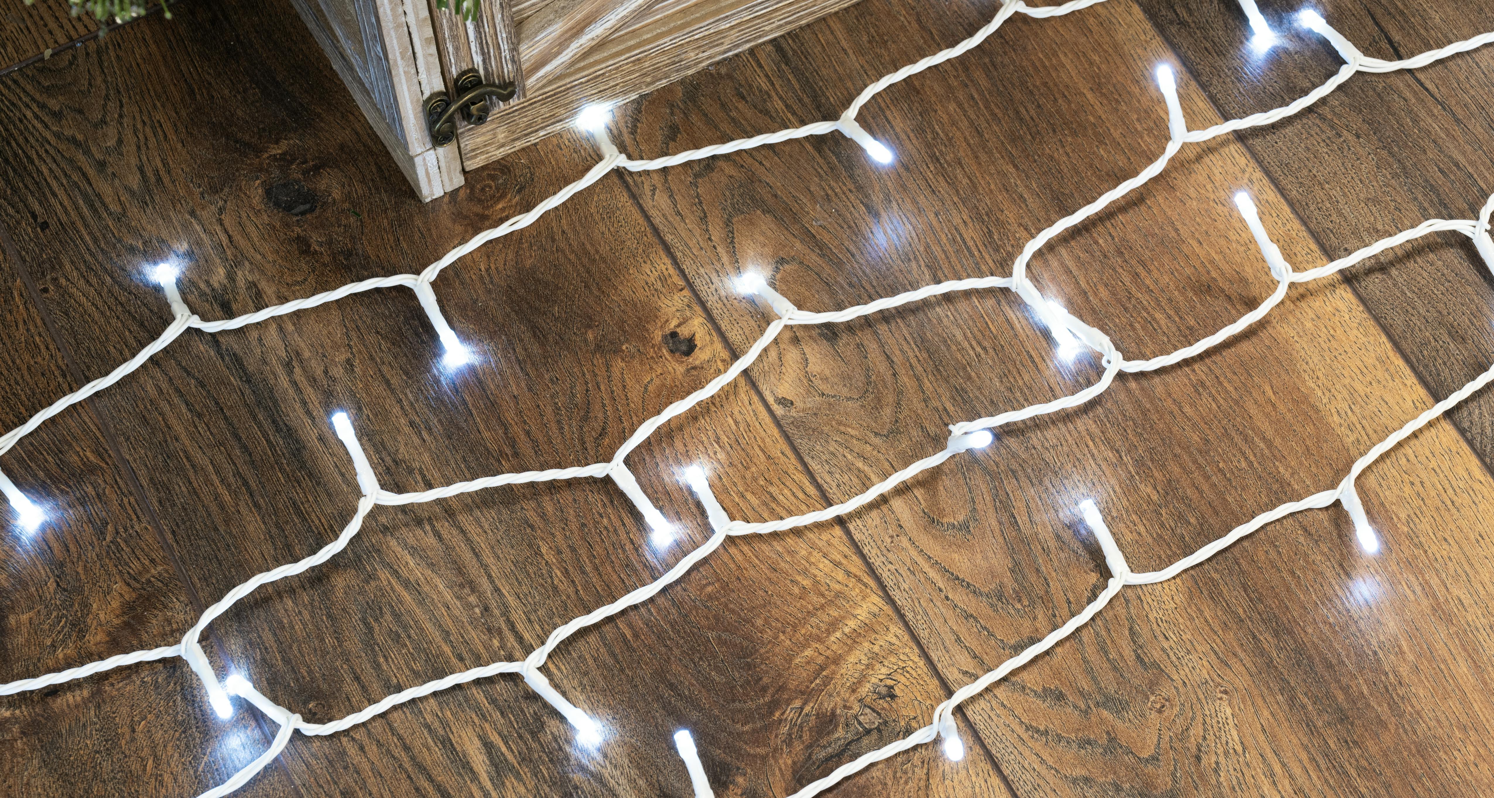 CTW White Cable 1000 LED Multifunction string light set - Bright White