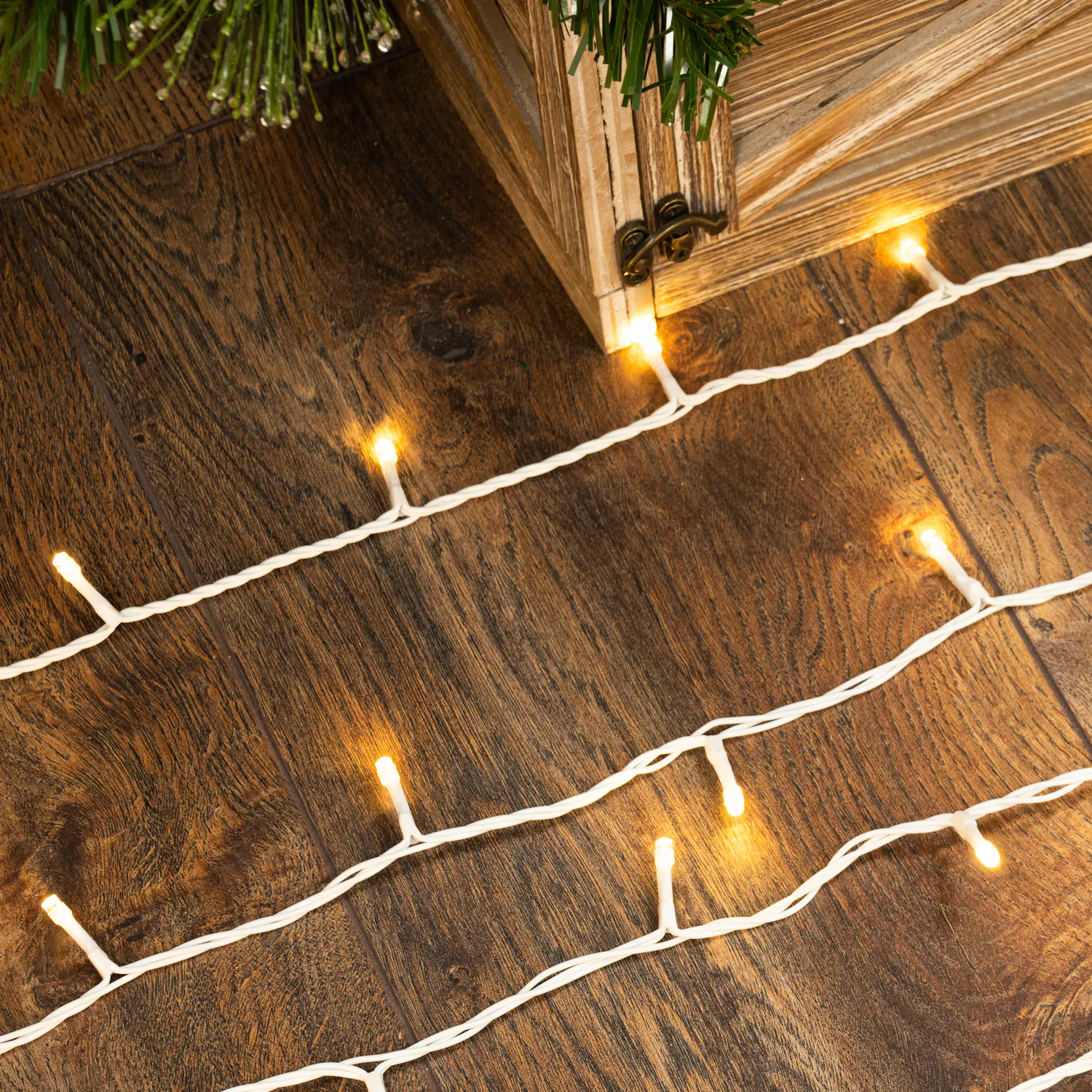 600 Multi function LED Lights with White cable - Warm White