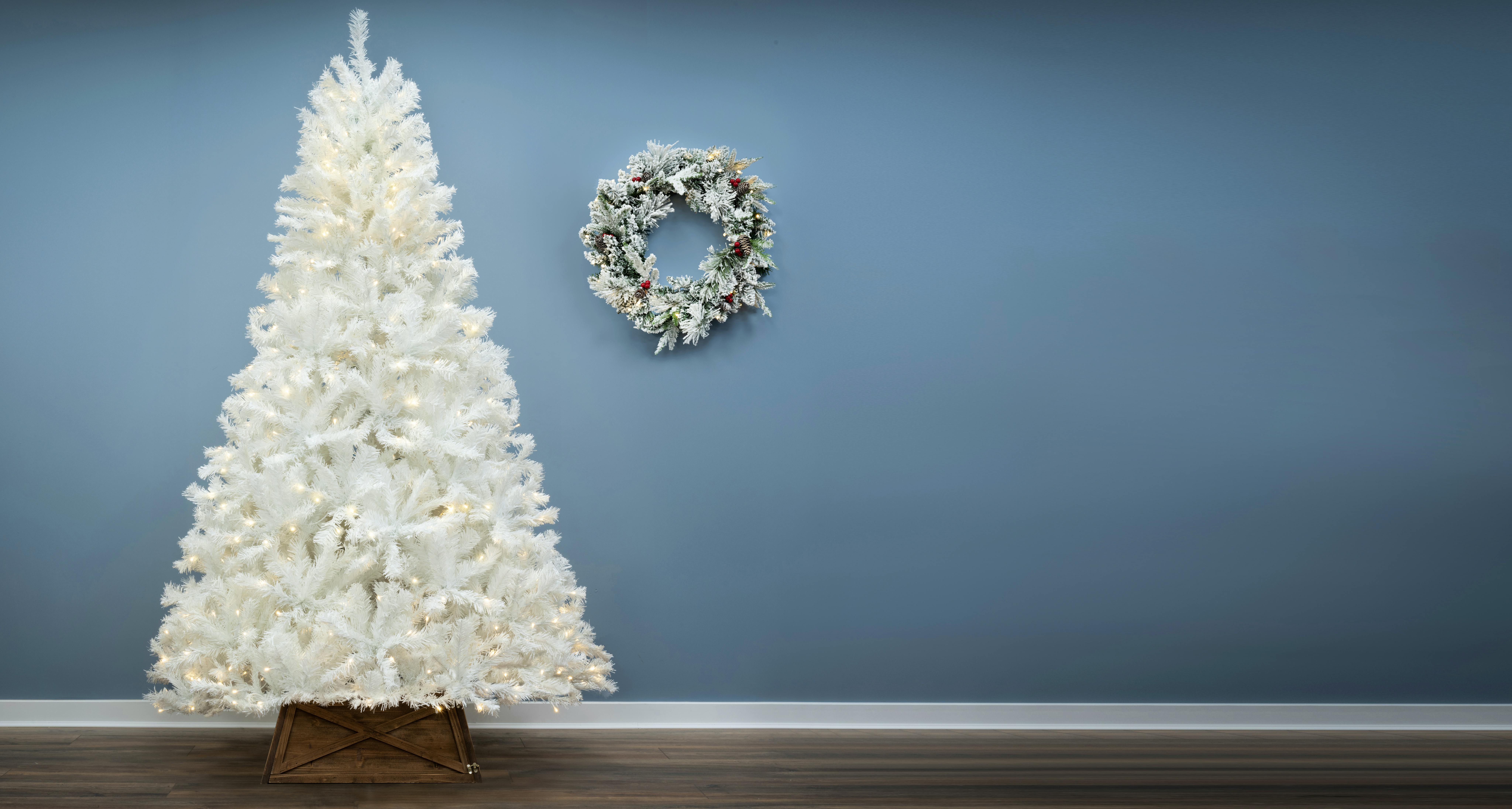 The 9ft Pre-lit Bianca Pine Tree with Warm White Lights