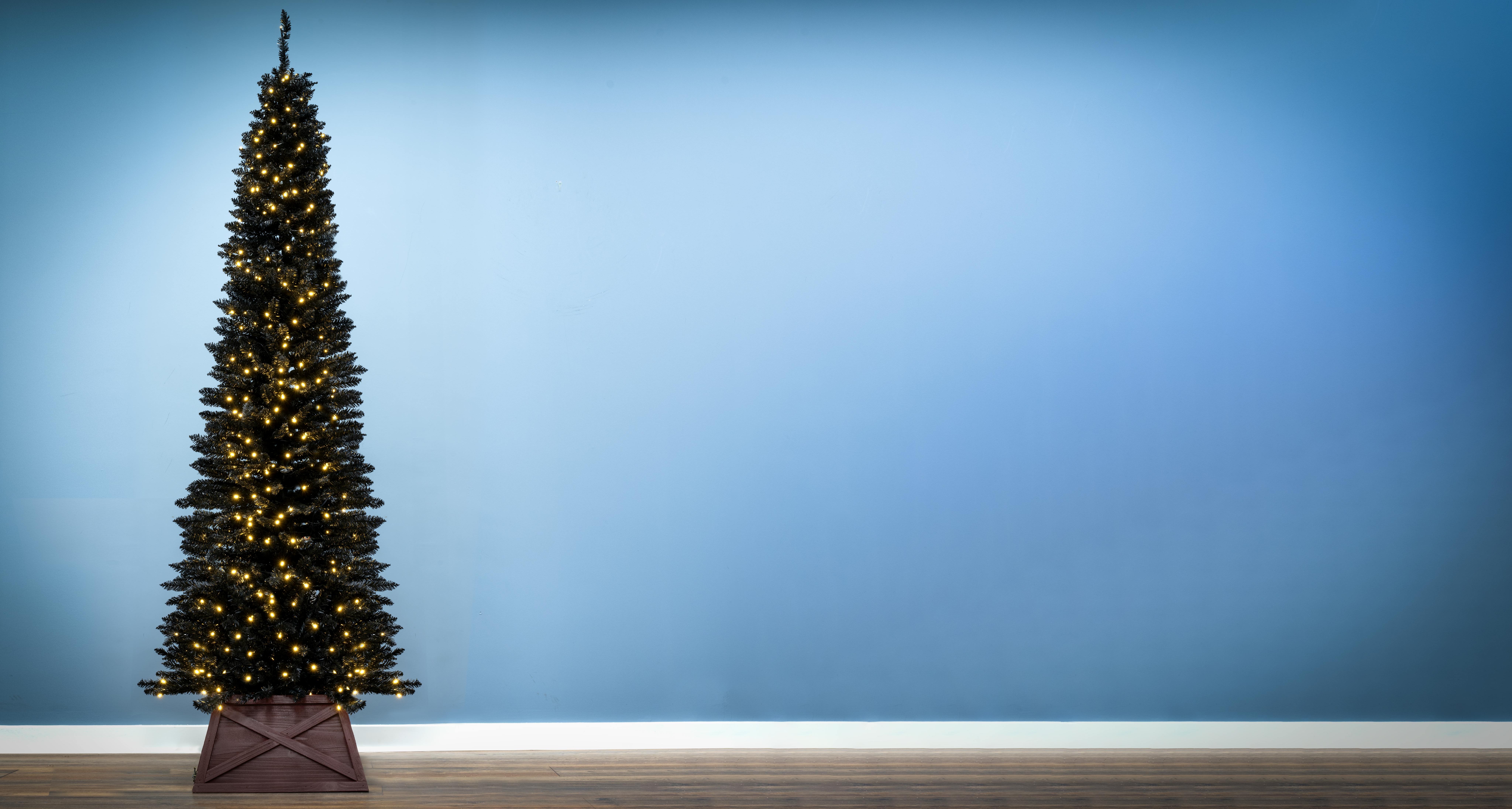 The Pre-lit 4ft Black Italian Pencilimo Tree