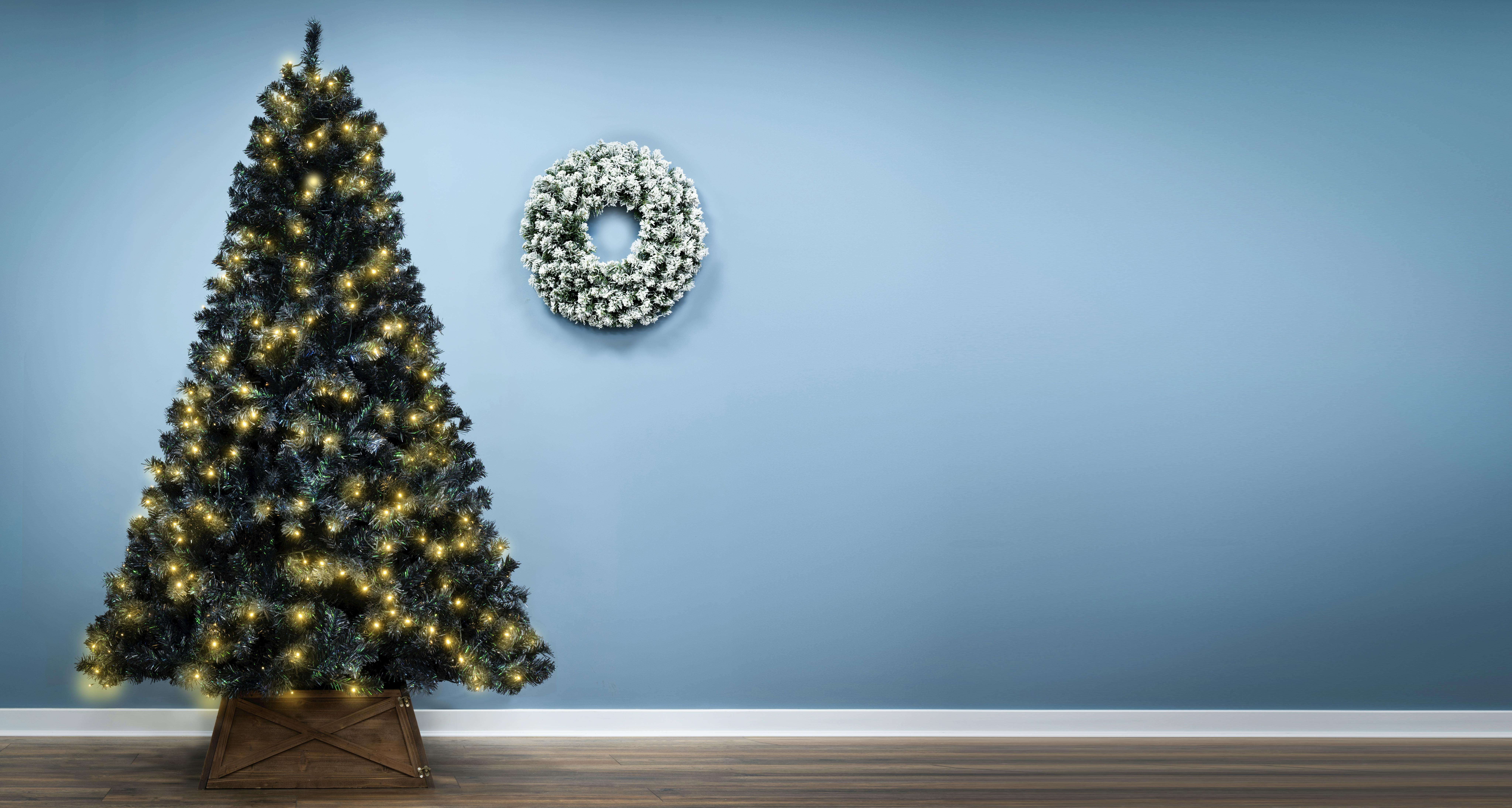 Pre-Lit Black Iridescence Christmas Tree - Main Image